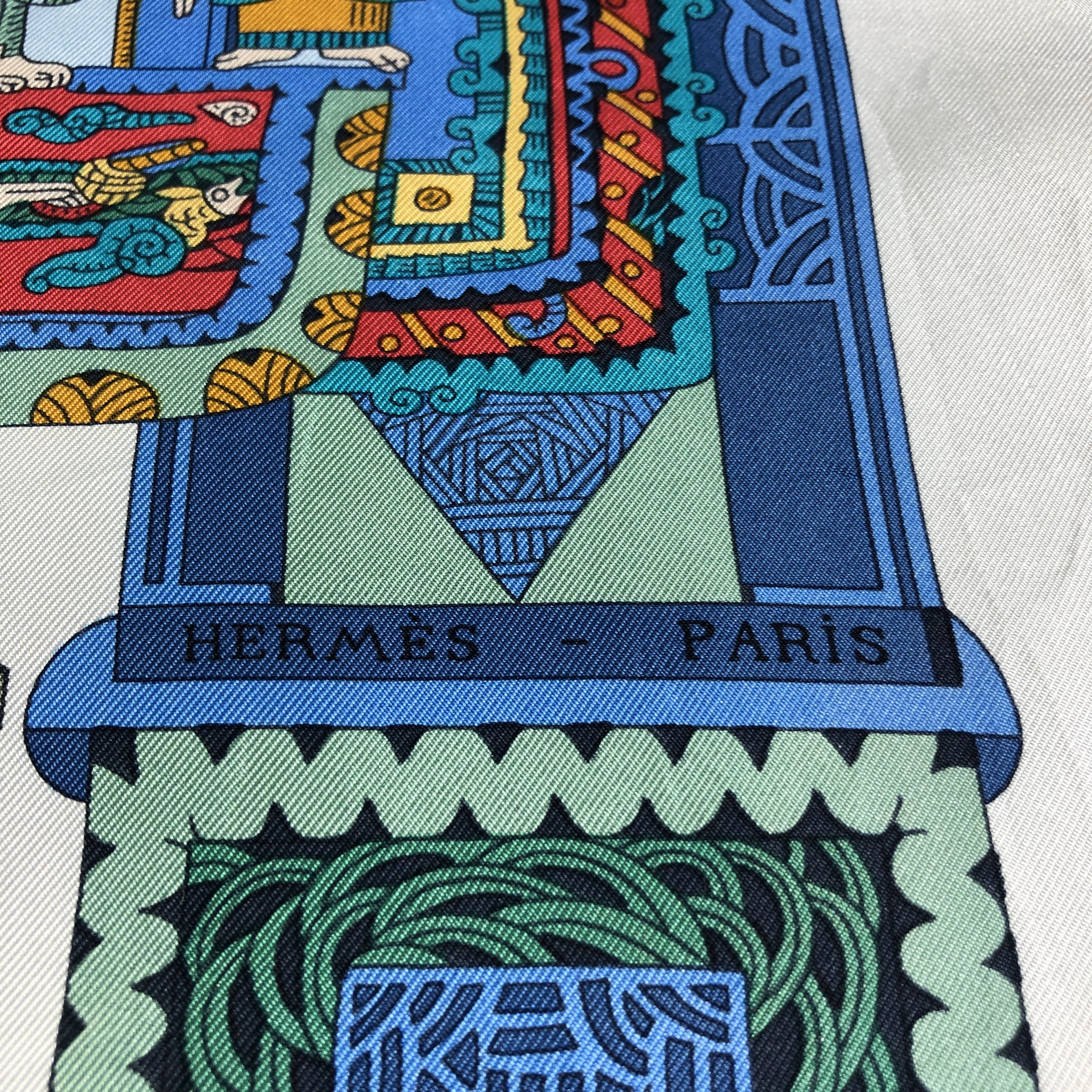 Hermes Hermes Astres et Soleils BY ANNIE FAIVRE Silk Scarf M1134 Size ONE SIZE - 4 Thumbnail