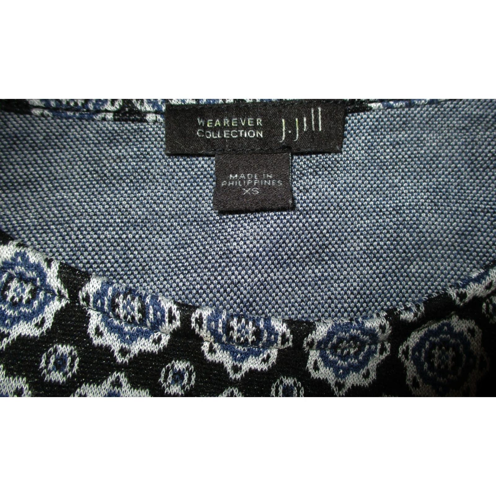 J. Jill J. Jill Blue Heavy Wearver 3/4 Sleeve Top Size XS Size XS / US 0-2 / IT 36-38 - 6 Thumbnail