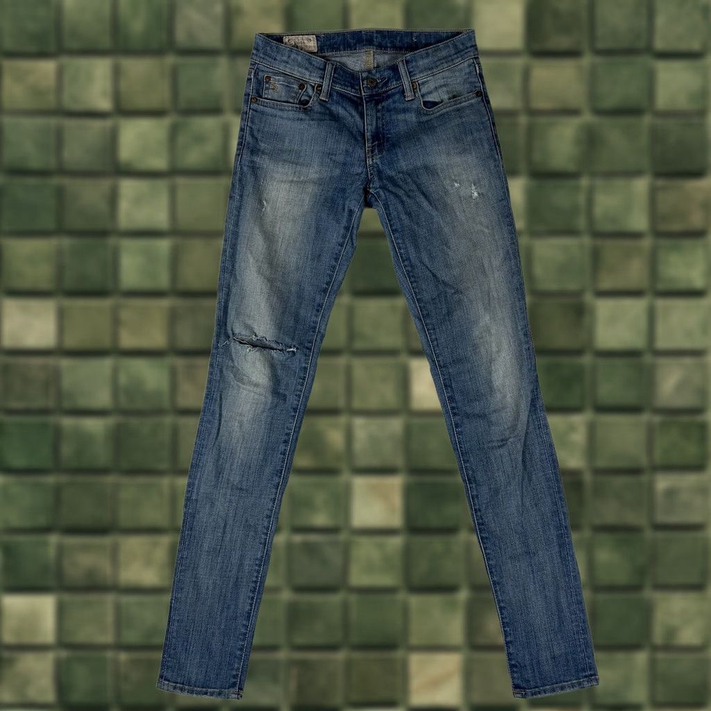 Polo Ralph Lauren Polo Ralph Lauren Jeans Low Rise Skinny Womens 26 Blue Denim 90s Hipster Preppy Vintage: No Size 26" / US 2 / IT 38 - 1 Thumbnail