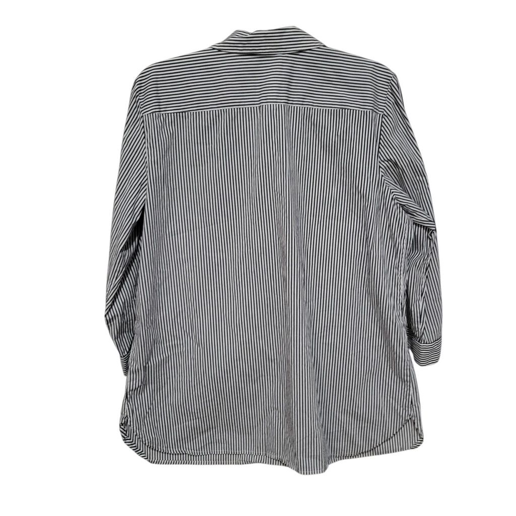 Calvin Klein Calvin Klein Women Black White Front Tie Roll-Tab Blouse XL Size XL / US 12-14 / IT 48-50 - 8 Thumbnail