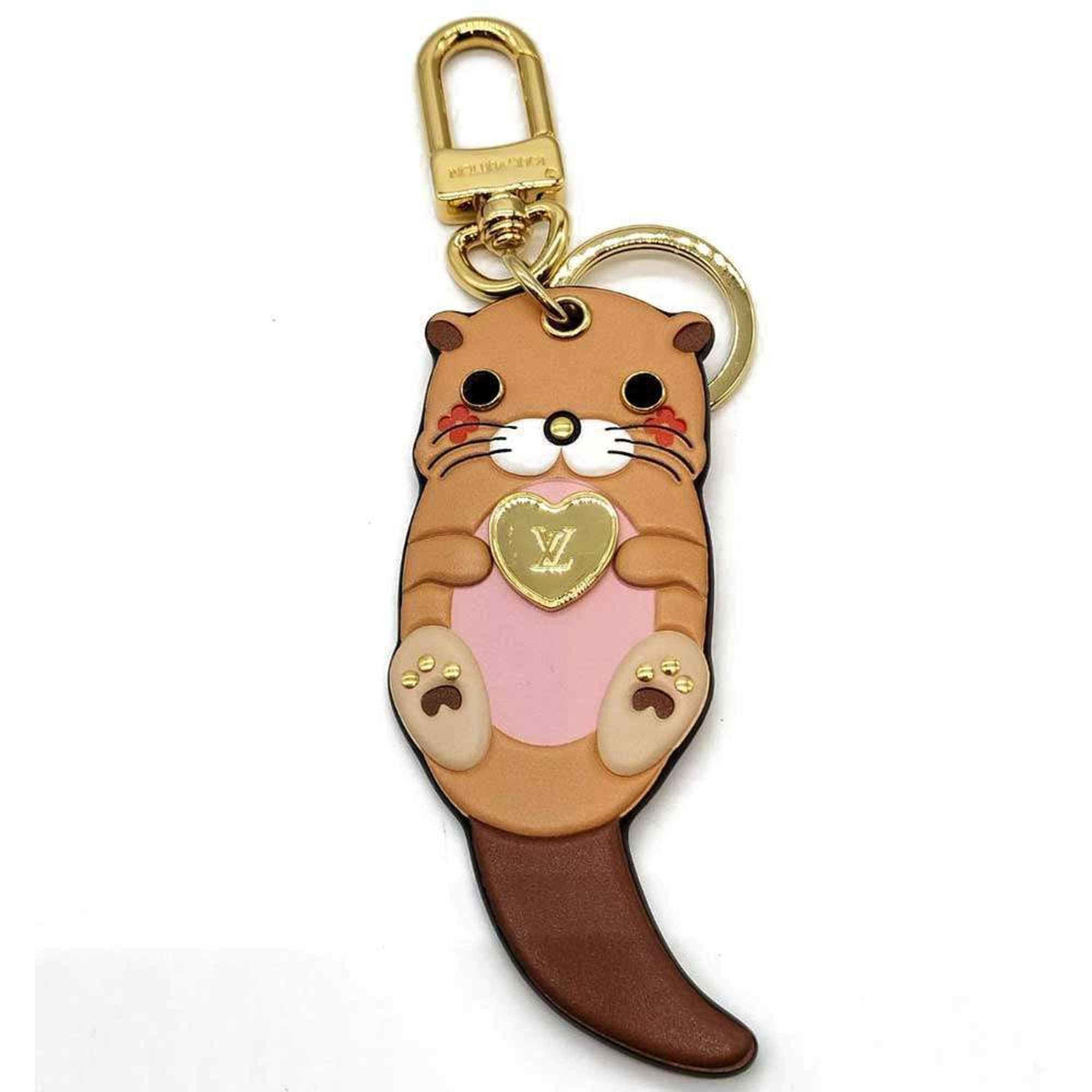 Louis Vuitton Porte Cléotter Keychain Bag Charm Sea Otter Monogram Brown M00823 LOUISVUITTON