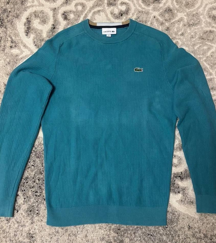 Lacoste Lacoste Knit Crewneck Sweater – Teal Blue Size: FR-3, US-S Size US S / EU 44-46 / 1 - 1 Thumbnail