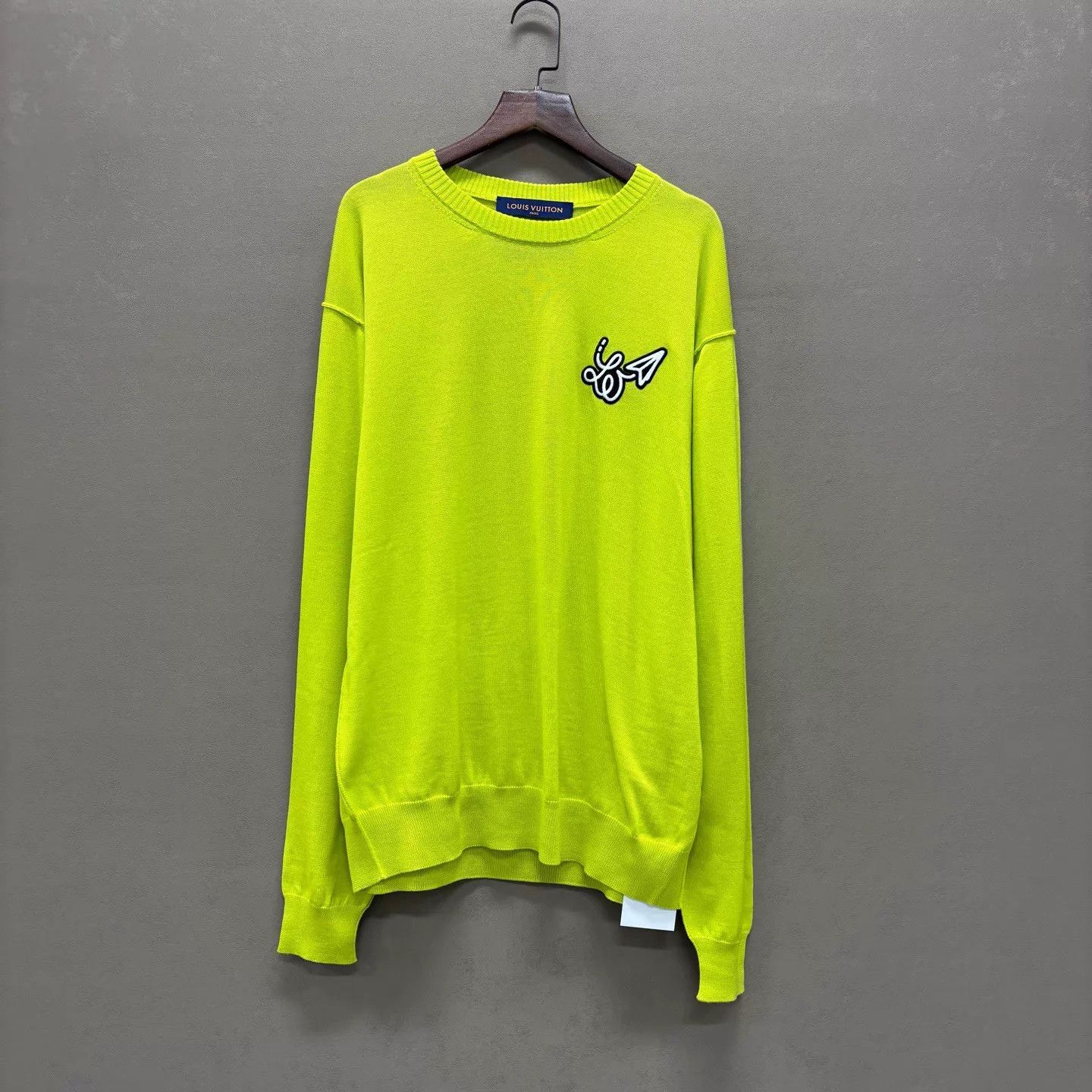 Louis Vuitton LV Badge Embroidered Logo Crew Wool Knit Pullover M Size US M / EU 48-50 / 2 - 1 Thumbnail