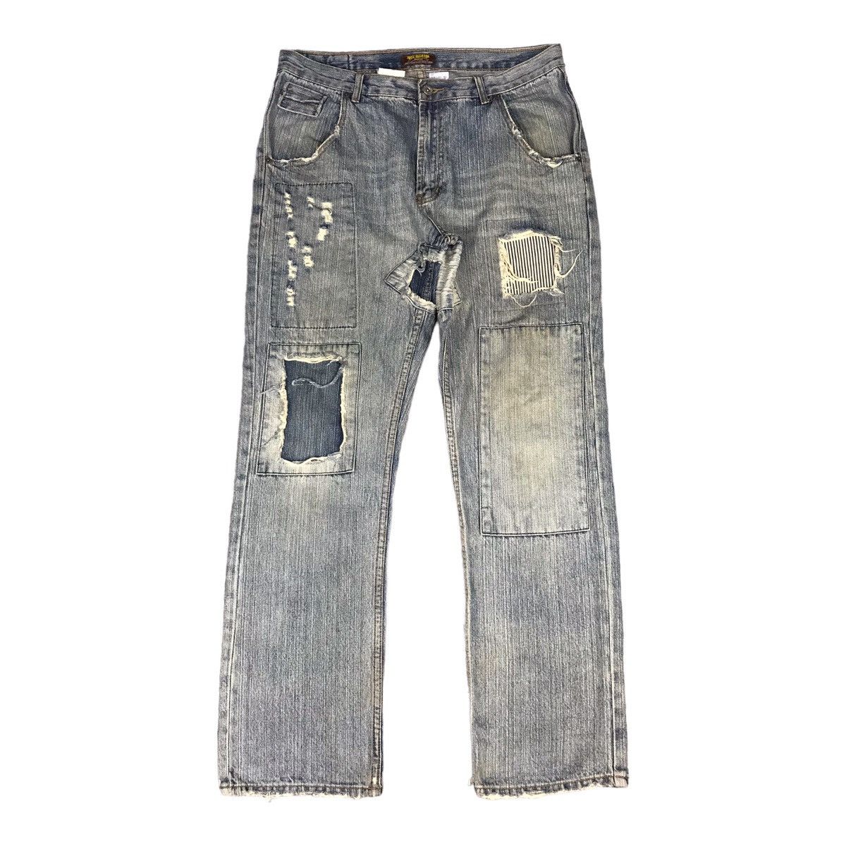 Japanese Brand JOGE MARTIN BAGGY DENIM PATCHWORK DISTRESSED JEANS PANTS Size US 32 / EU 48 - 1 Thumbnail