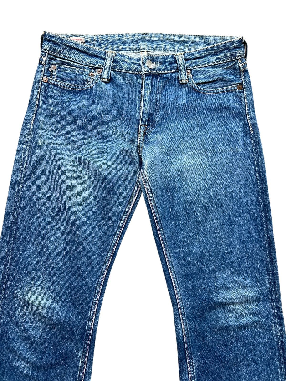 Momotaro Jeans Vintage Momotaro Selvedge Faded Lowrise Denim Jeans Size 31" - 4 Thumbnail