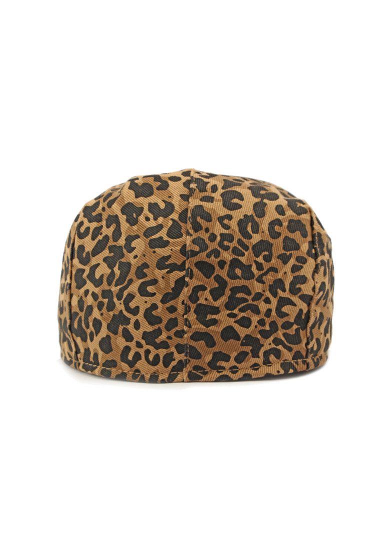 Other Brown Leopard Print Beret Hat Size ONE SIZE - 5 Thumbnail