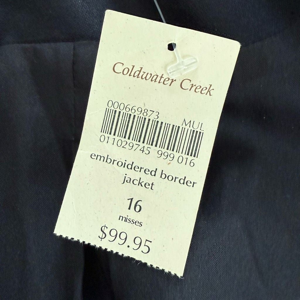 Coldwater Creek NWT Coldwater Creek Black Brown Embroidered Jacket $100 16 Size XXL / US 16-18 / IT 52-54 - 7 Thumbnail