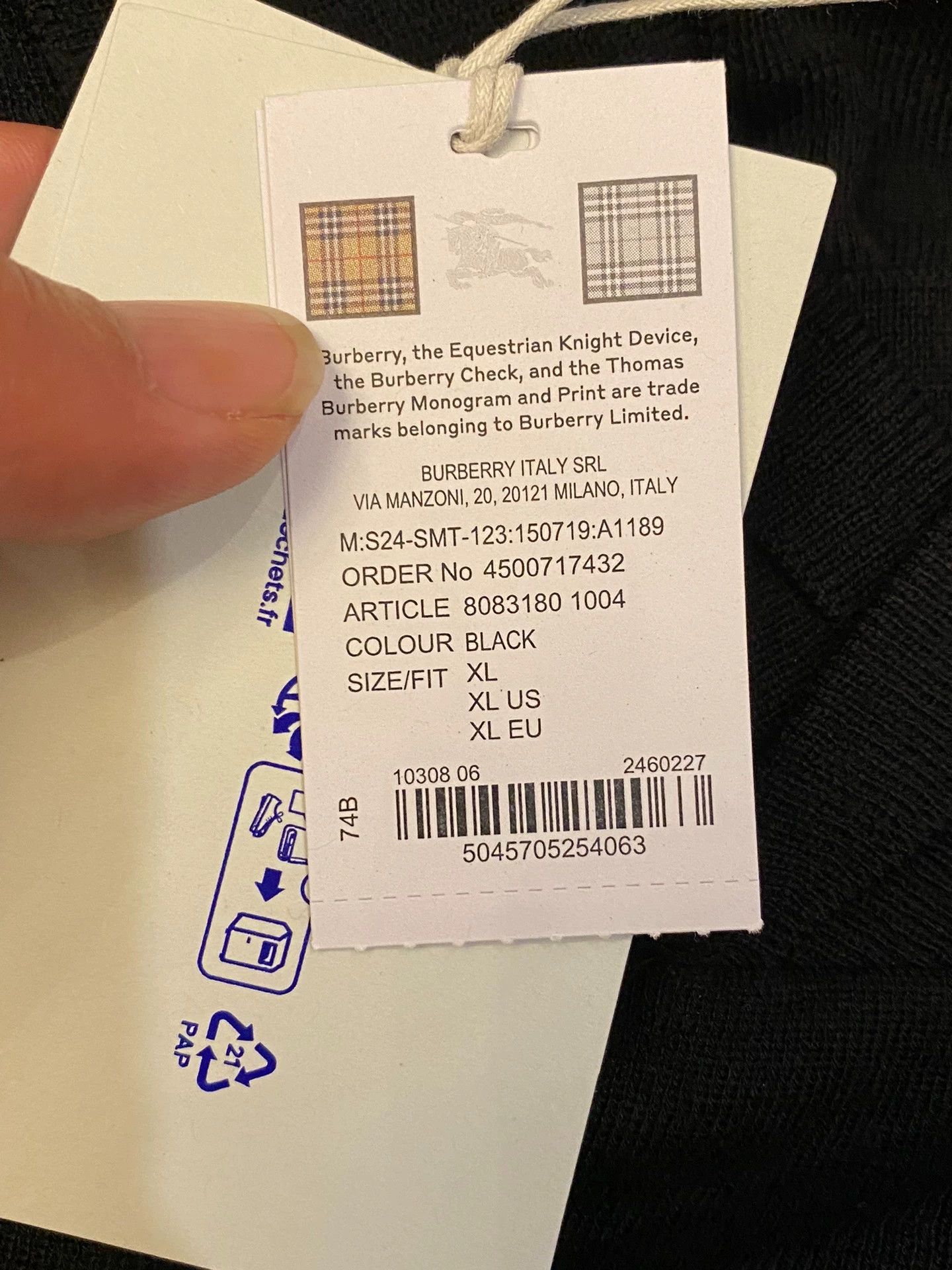Burberry Burberry 100% Wool SS Polo NWT Auth Star Style Size US XL / EU 56 / 4 - 5 Thumbnail