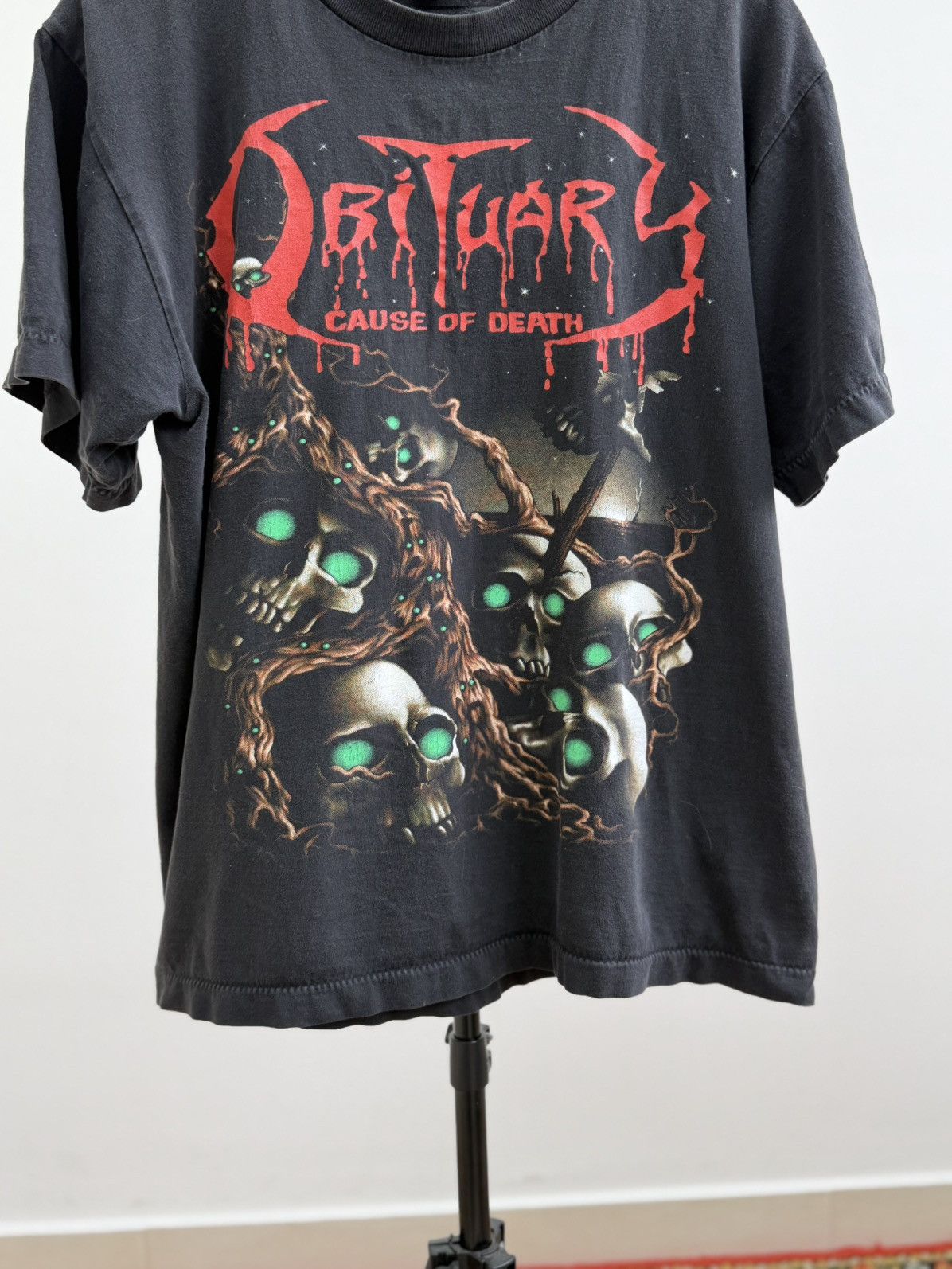 Band Tees Vintage Obituary Cause Of Death Pile Of Skull Band T-Shirt Size US M / EU 48-50 / 2 - 6 Thumbnail