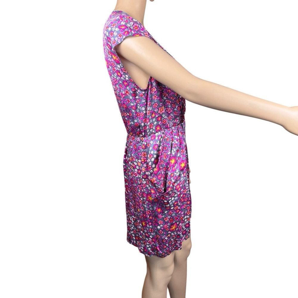 Other Jodi Arnold 100% Silk Floral Mini Dress Size 10 Size L / US 10 / IT 46 - 3 Thumbnail