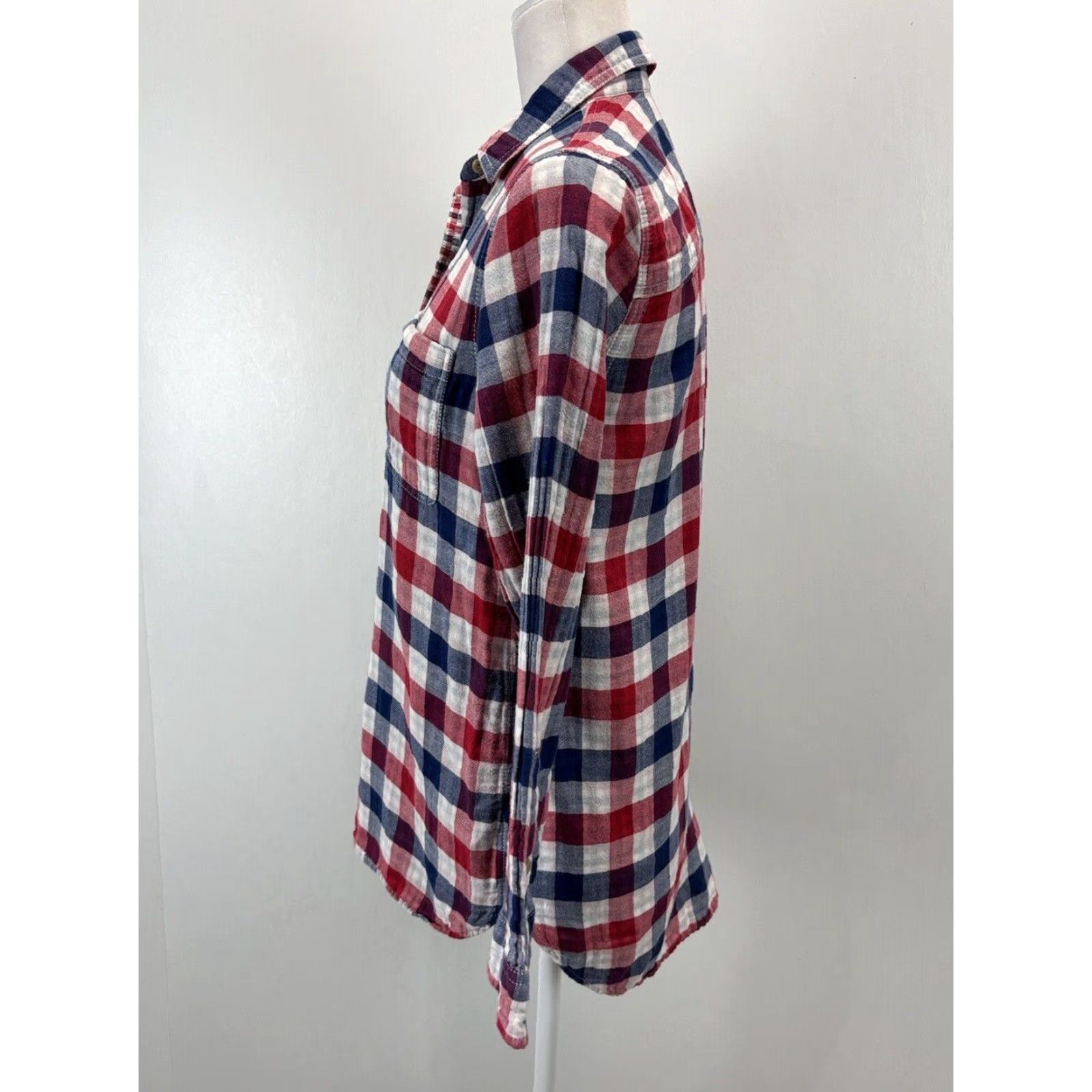 Madewell Madewell Button Up Shirt Women's Small Multicolor Check Long Sleeve Cotton Size S / US 4 / IT 40 - 2 Thumbnail