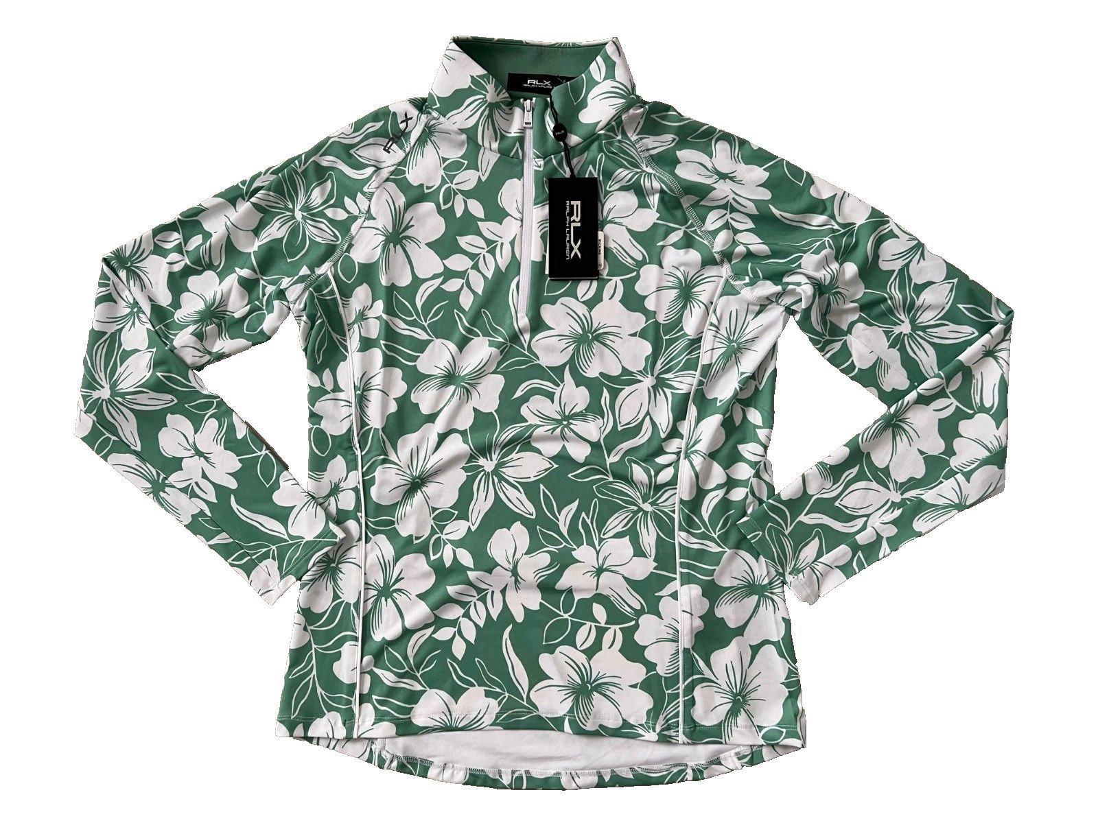Ralph Lauren Ralph Lauren RLX Golf Concept 1/4 Zip Floral Top Green ( M ) Size M / US 6-8 / IT 42-44 - 1 Thumbnail