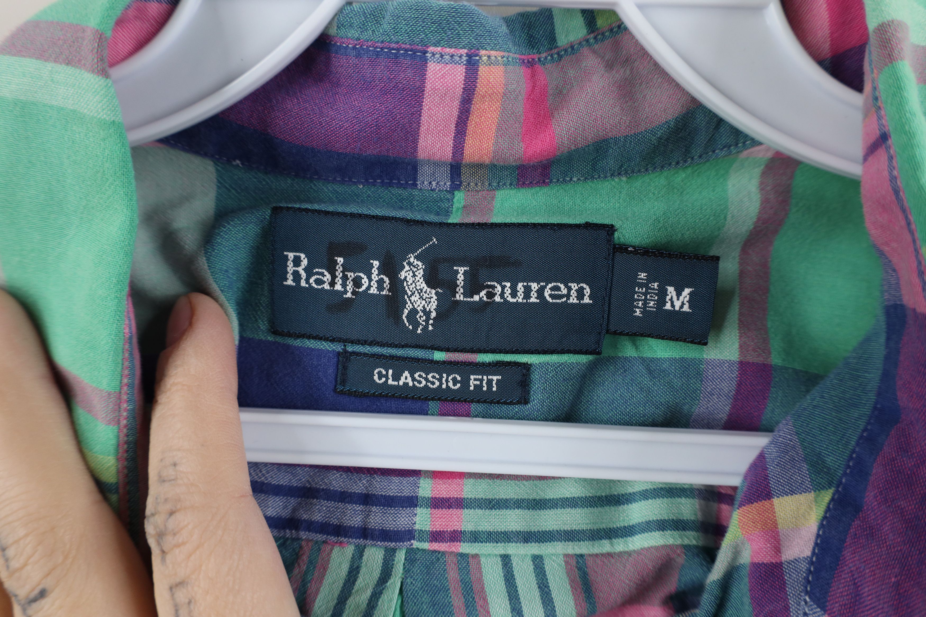 Ralph Lauren × Vintage Vintage 90s Ralph Lauren Madras Plaid Button Down Shirt Size US M / EU 48-50 / 2 - 7 Thumbnail