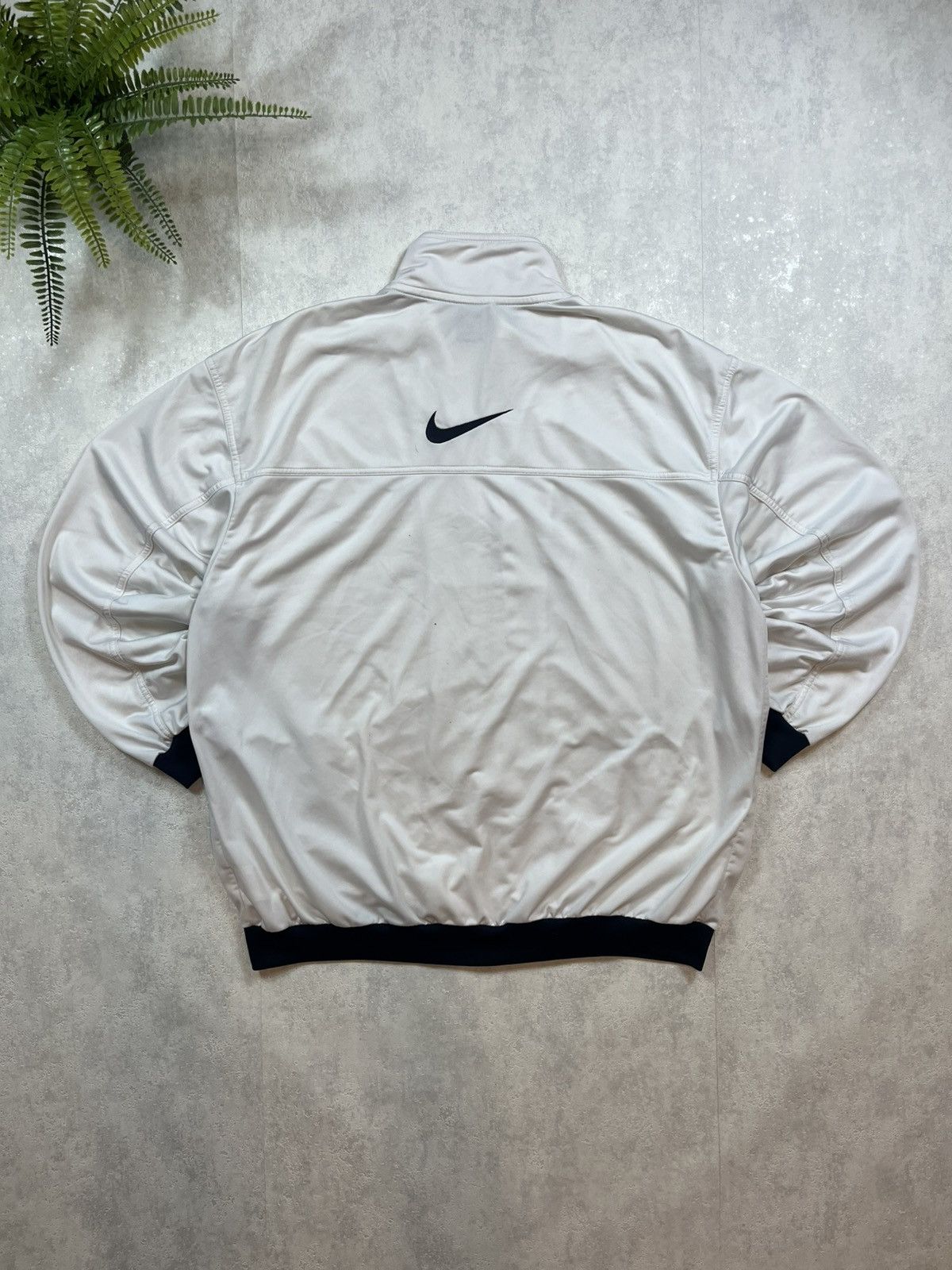 Nike × Vintage 90s Nike Double Swoosh Vintage Y2K Oversized Track Jacket Size US XL / EU 56 / 4 - 2 Thumbnail