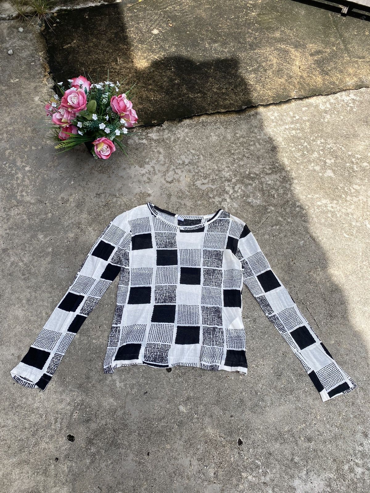 Yohji Yamamoto Y's Women Black & White Longsleeve Size M / US 6-8 / IT 42-44 - 1 Thumbnail
