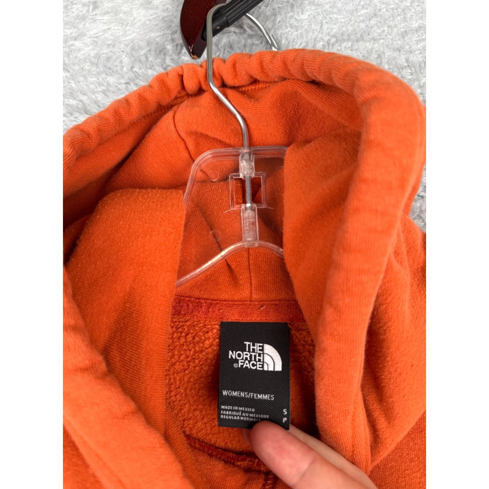 The North Face The North Face Womens Hoodie S Orange Pocket Pullover Cotton Blend Logo Size S / US 4 / IT 40 - 7 Thumbnail