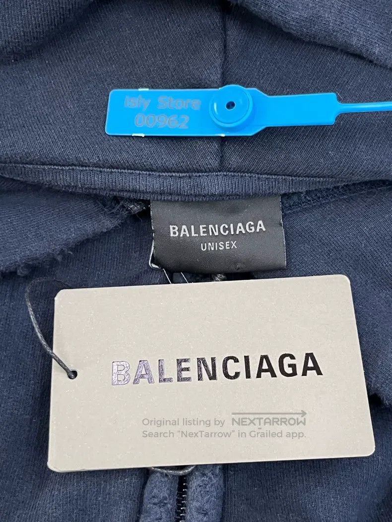 Balenciaga Balenciaga Zippered Raglan Sleeve Oversized Hooded Long Sl Size US XXL / EU 58 / 5 - 5 Thumbnail