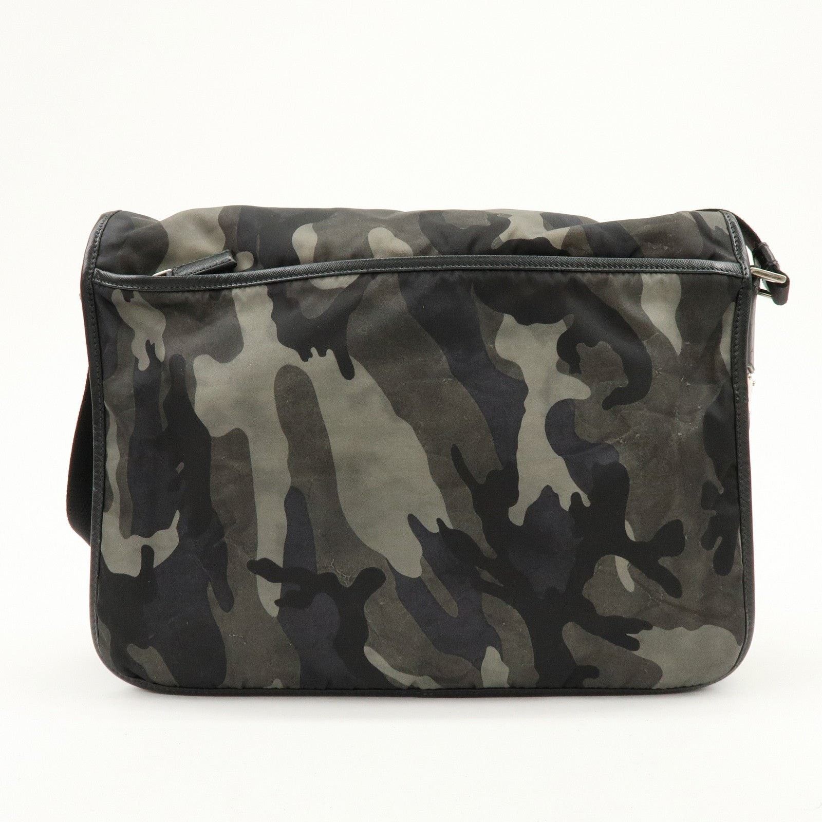 Prada Prada Triangle Logo Saffiano Messenger Bag Camouflage Size ONE SIZE - 2 Thumbnail