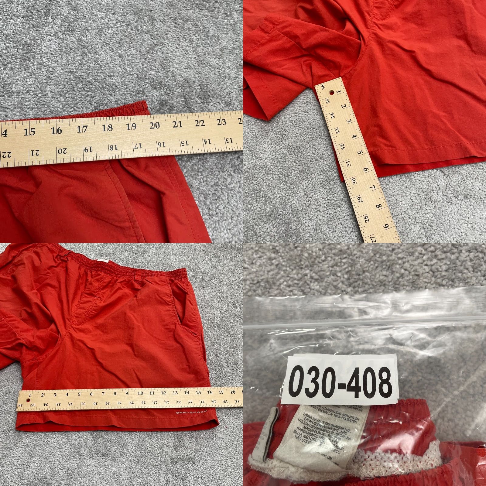 Vintage Columbia Shorts Mens XXL Red Water Trunks Elastic Waist Swim PFG Omni Shade Size US 39 - 9 Thumbnail