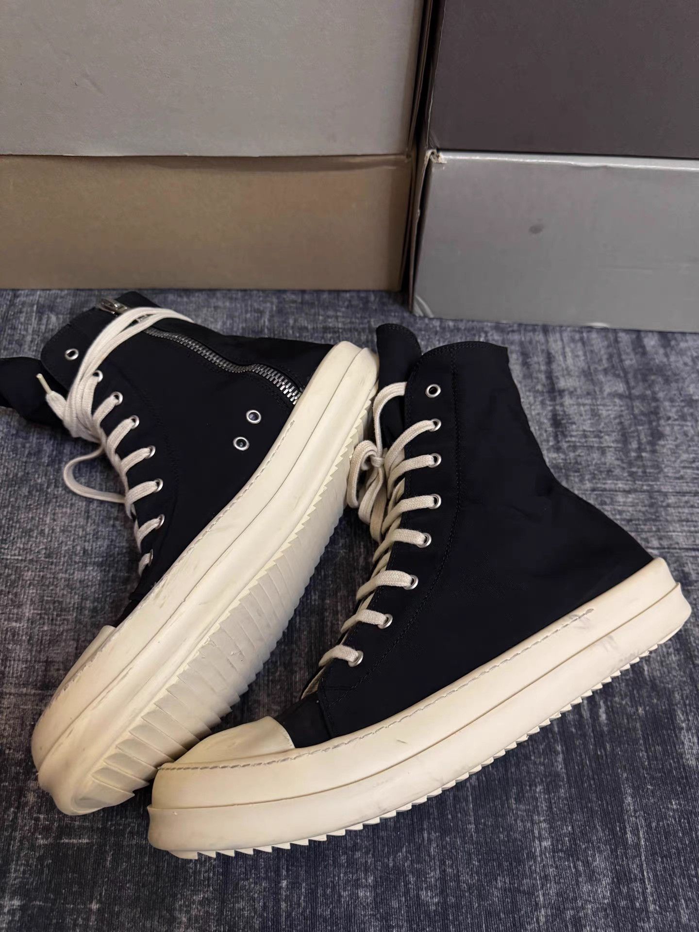 Rick Owens Rick Owens DRKSHDW Satin High Top Size US 12 / EU 45 - 6 Thumbnail