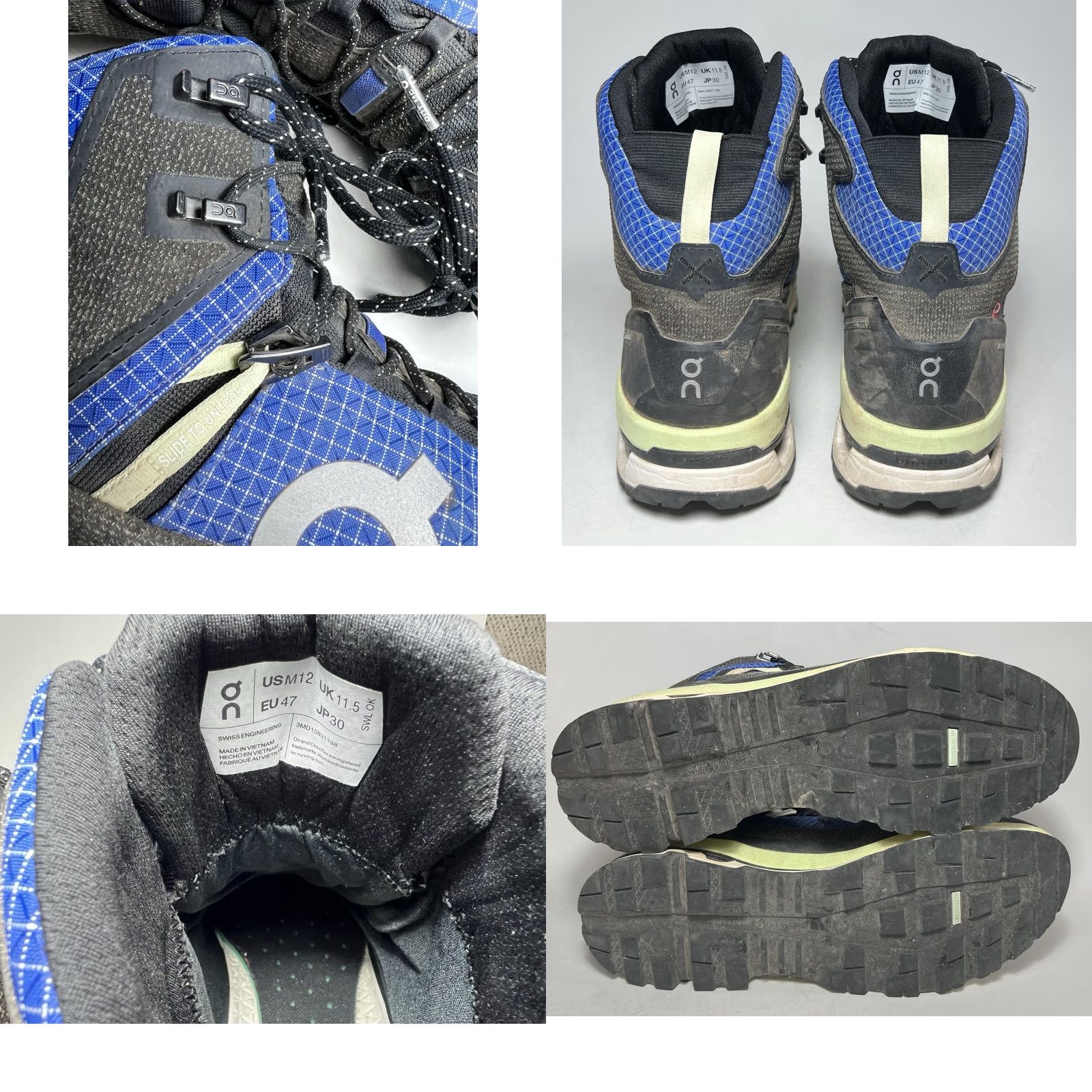 Vintage VINTAGE On Cloud CLOUDALPINE Waterproof Ankle Boots Men 12 Blue Boots Mens Waterproof Athletic Sneaker Size US 12 / EU 45 - 8 Thumbnail