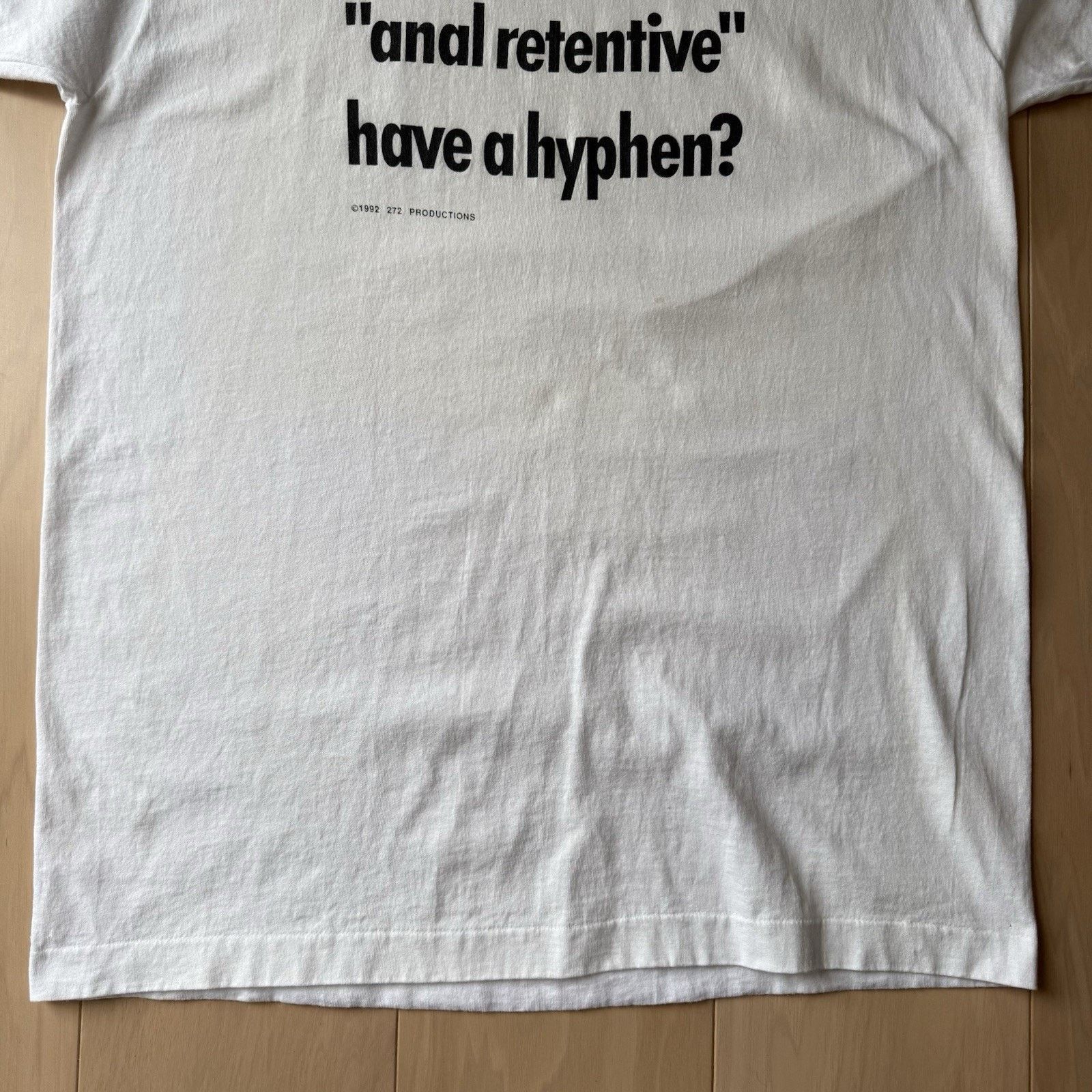Vintage Vintage Anal Retentive Shirt White Made in USA Comedy Movie Size US XL / EU 56 / 4 - 4 Thumbnail
