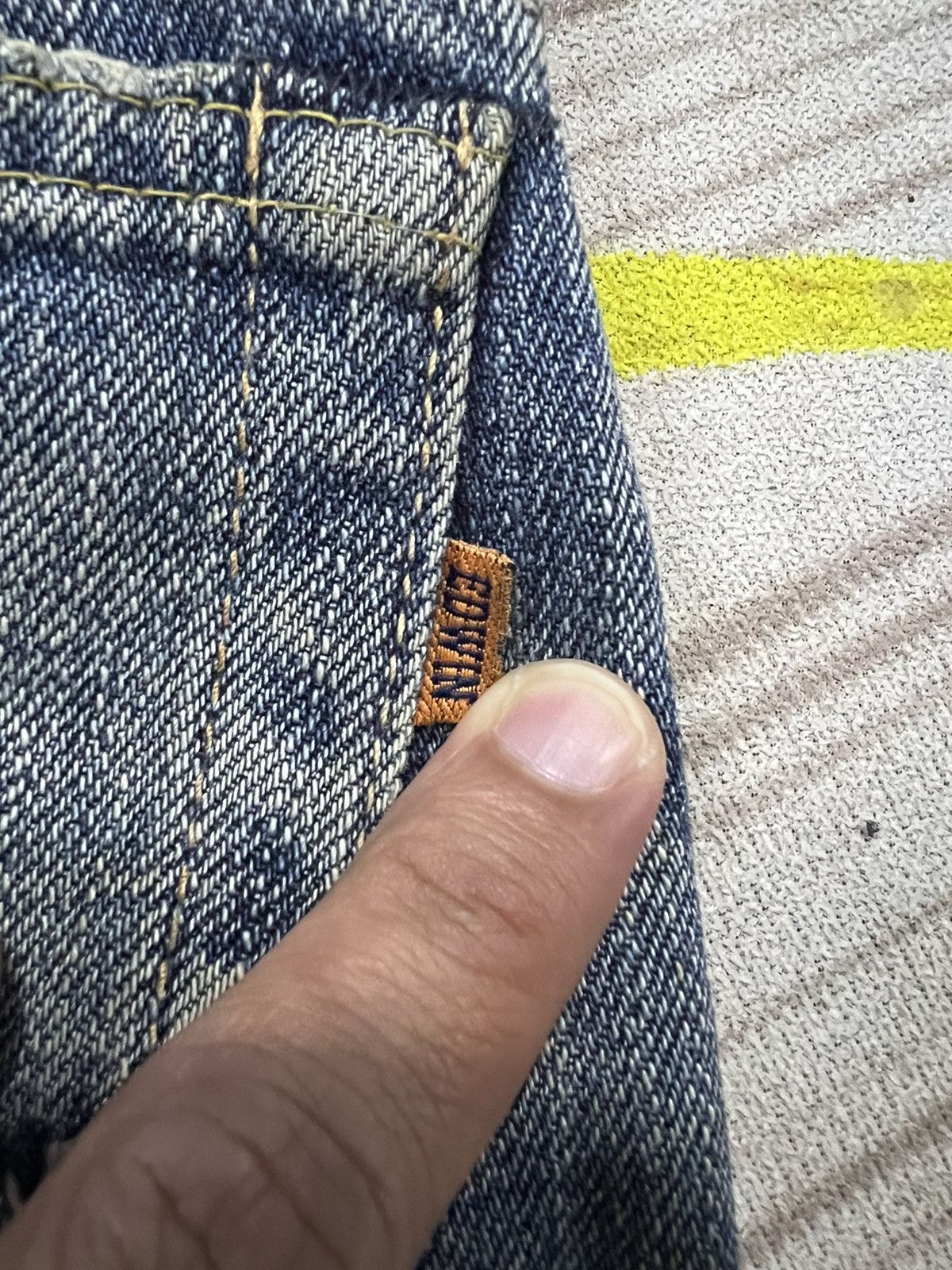 Edwin × Japanese Brand VINTAGE EDWIN HALF SELVEDGE DISTRESSED JEANS Size US 34 / EU 50 - 13 Thumbnail