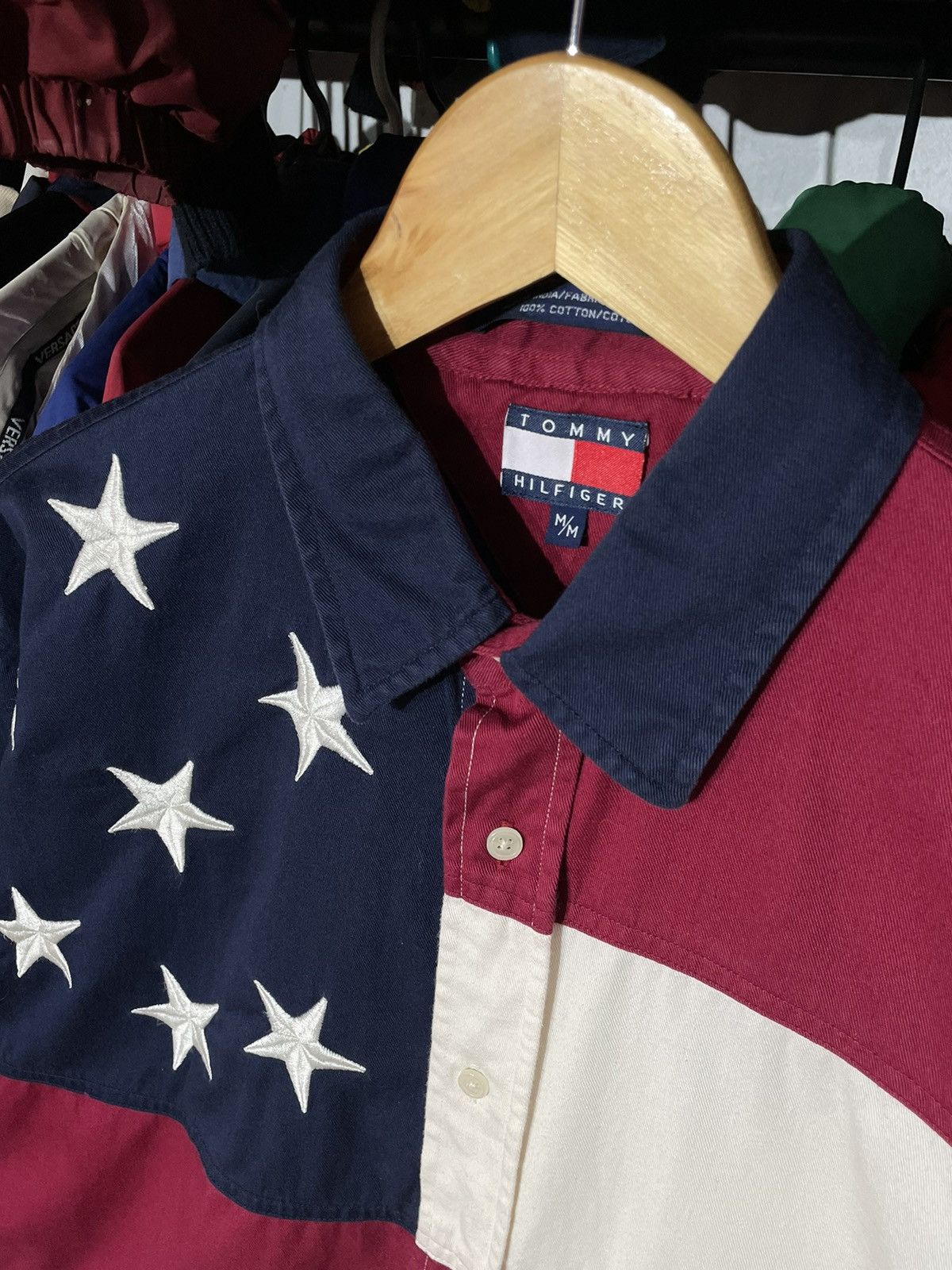 Tommy Hilfiger × Vintage Polo T-shirt Tommy Hilfiger Big Flag 90’s Vintage Size US L / EU 52-54 / 3 - 4 Thumbnail