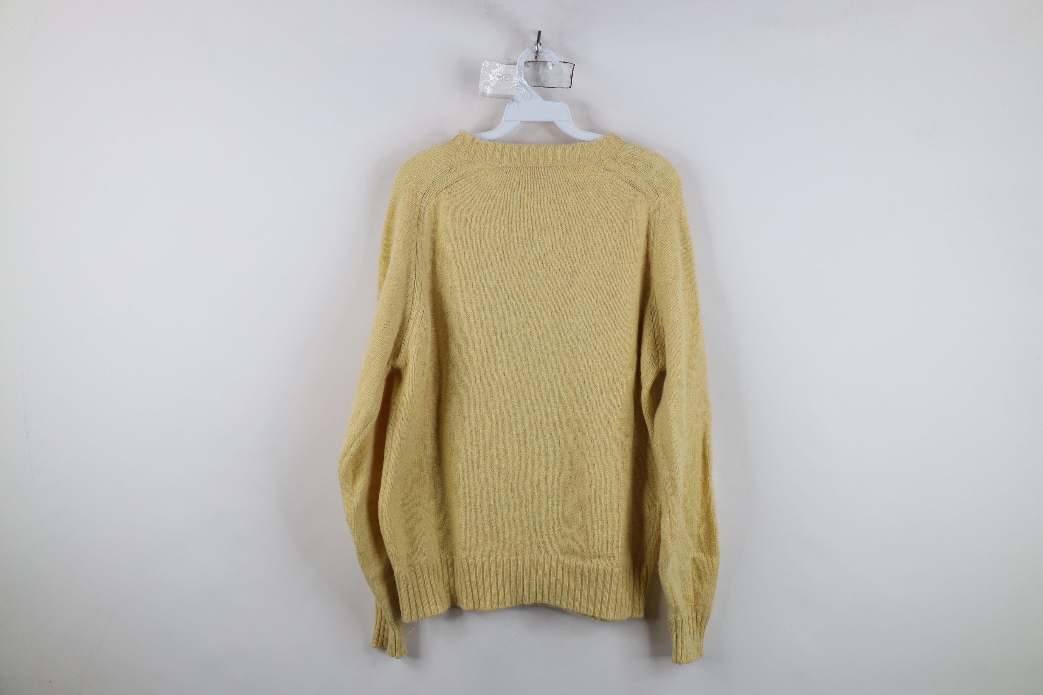 Vintage Vintage 70s Streetwear Knit Crewneck Sweater Yellow USA Size US L / EU 52-54 / 3 - 8 Thumbnail