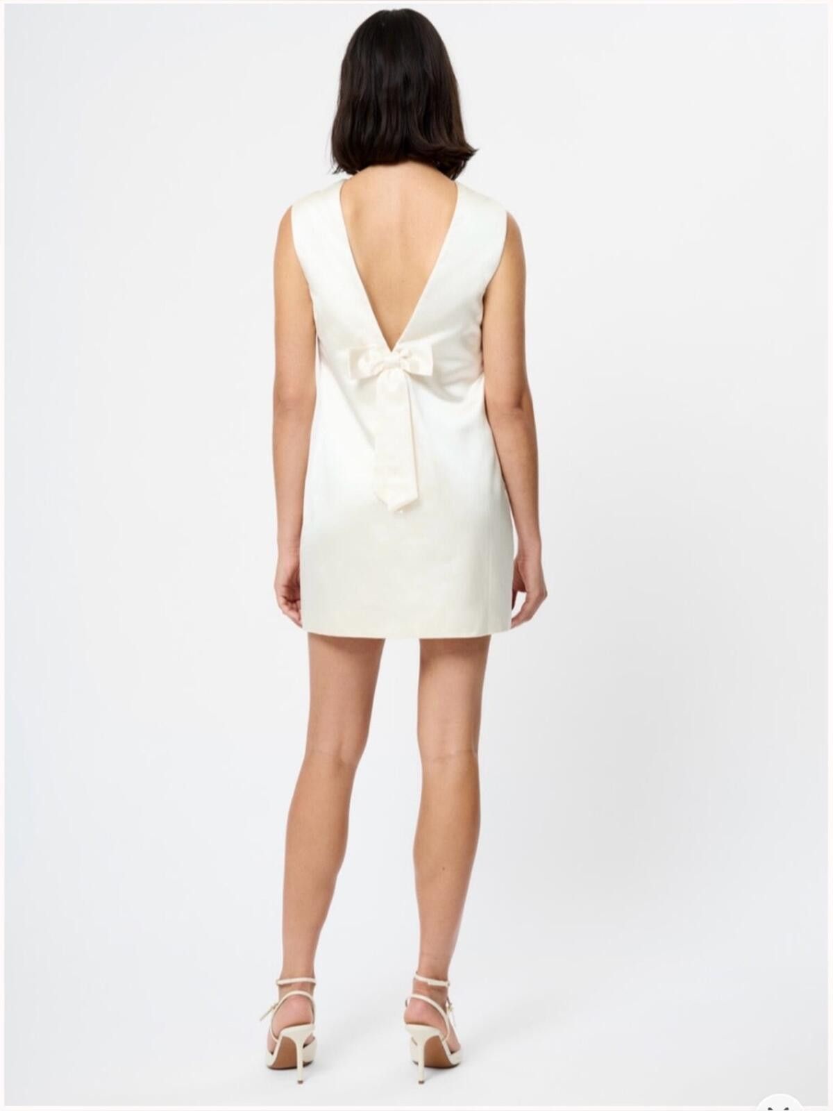 French Connection NEW - FRENCH CONNECTION Jaxon Satin Bow Shift Dress Size 6 Size M / US 6-8 / IT 42-44 - 4 Thumbnail