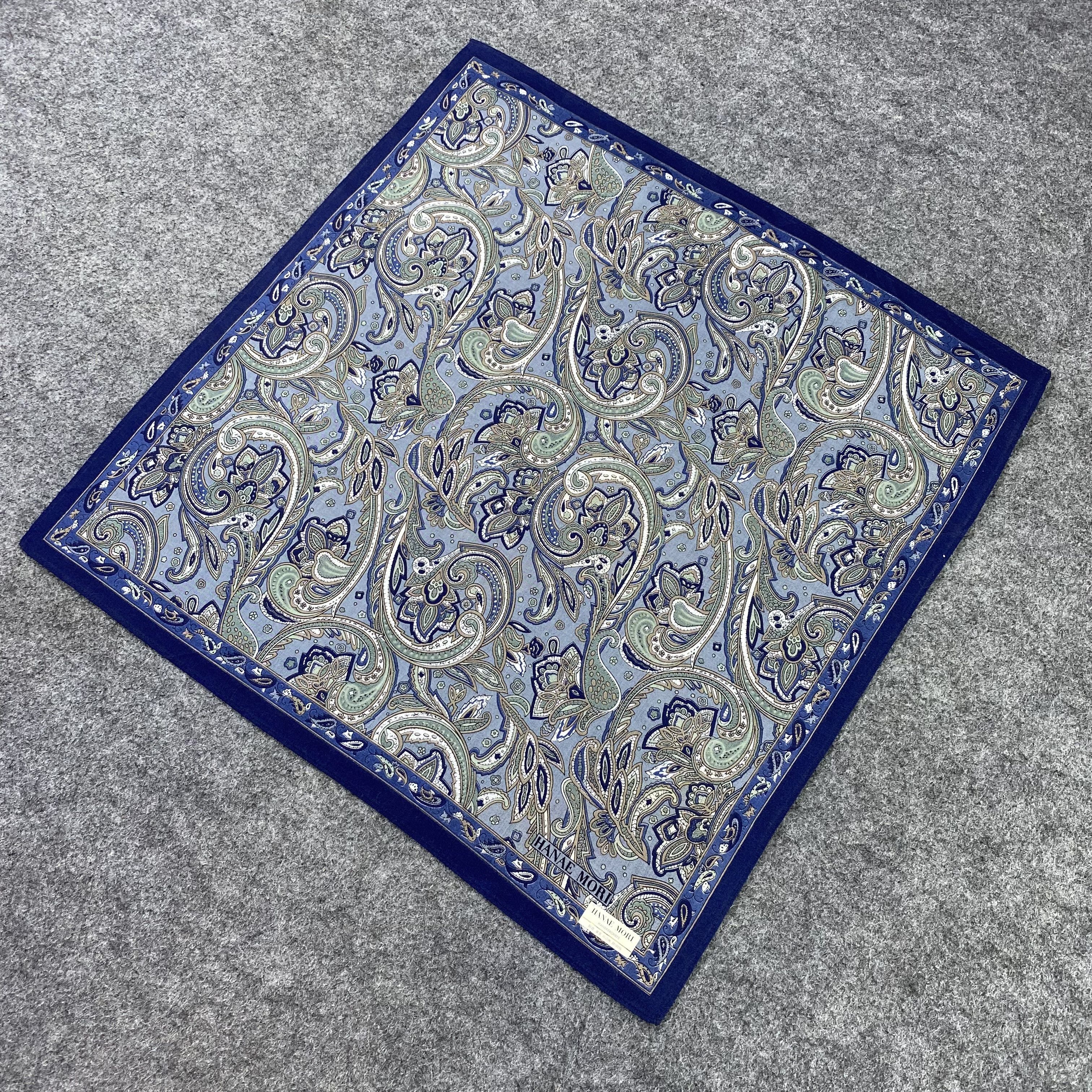 Hanae Mori Hanae Mori Paislee Handkerchief / Bandana / Neckerchief-B891 Size ONE SIZE - 4 Thumbnail