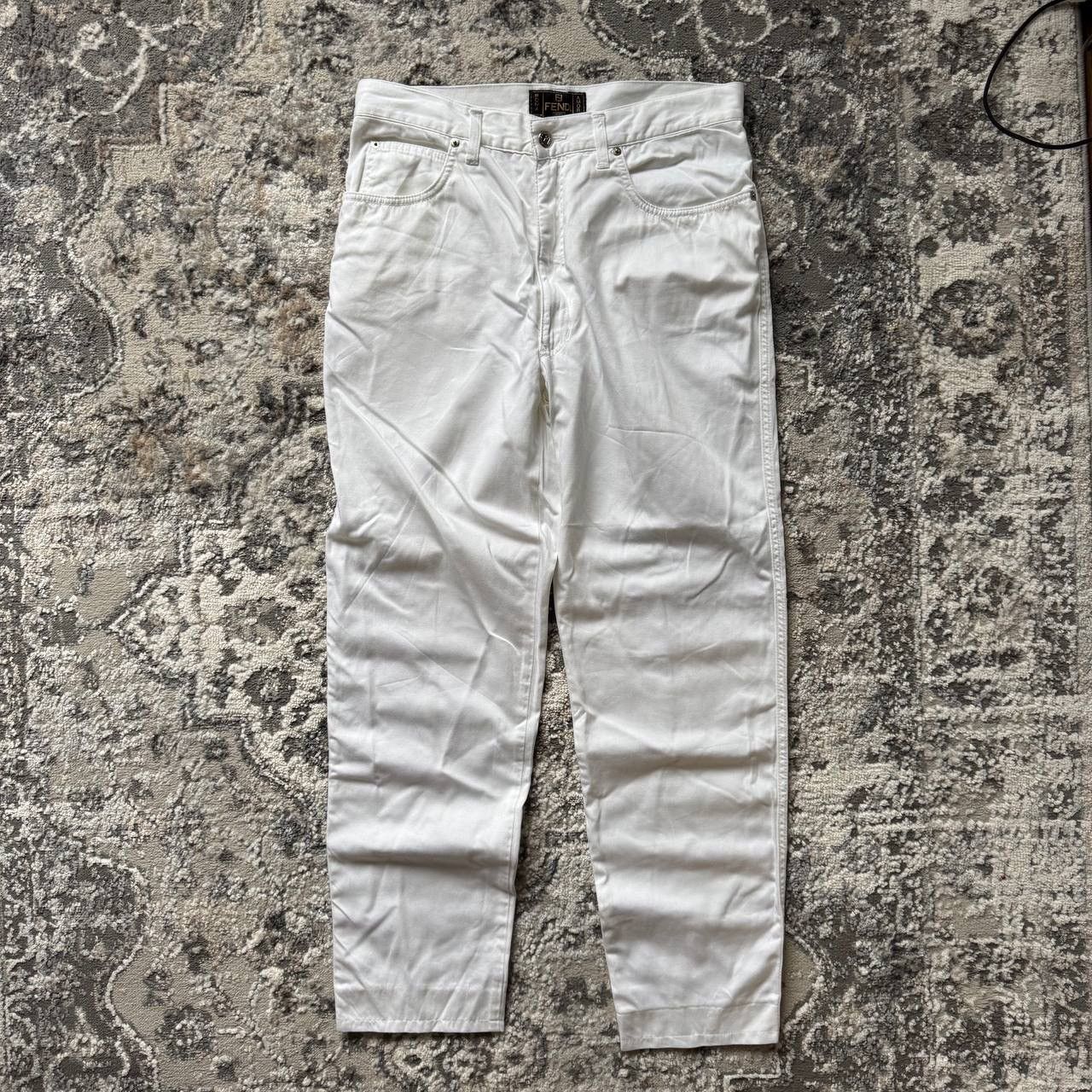 Fendi Rare Fendi Total White Cute Vintage 80s Retro Glam Pants Size 34" / US 12 / IT 48 - 1 Thumbnail