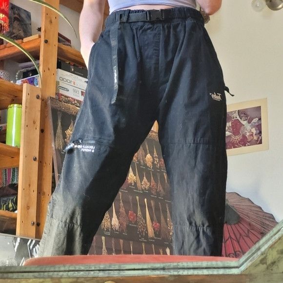 Other Tealer High Waisted Black Cargo Pants - Eu Large Size 29" - 2 Thumbnail