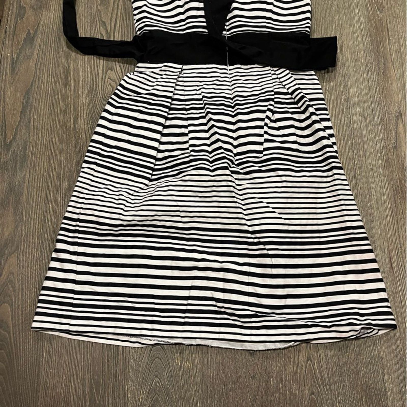 Vintage AB Studio Womens Striped Dress Knee Length Size 10 Size L / US 10 / IT 46 - 4 Thumbnail