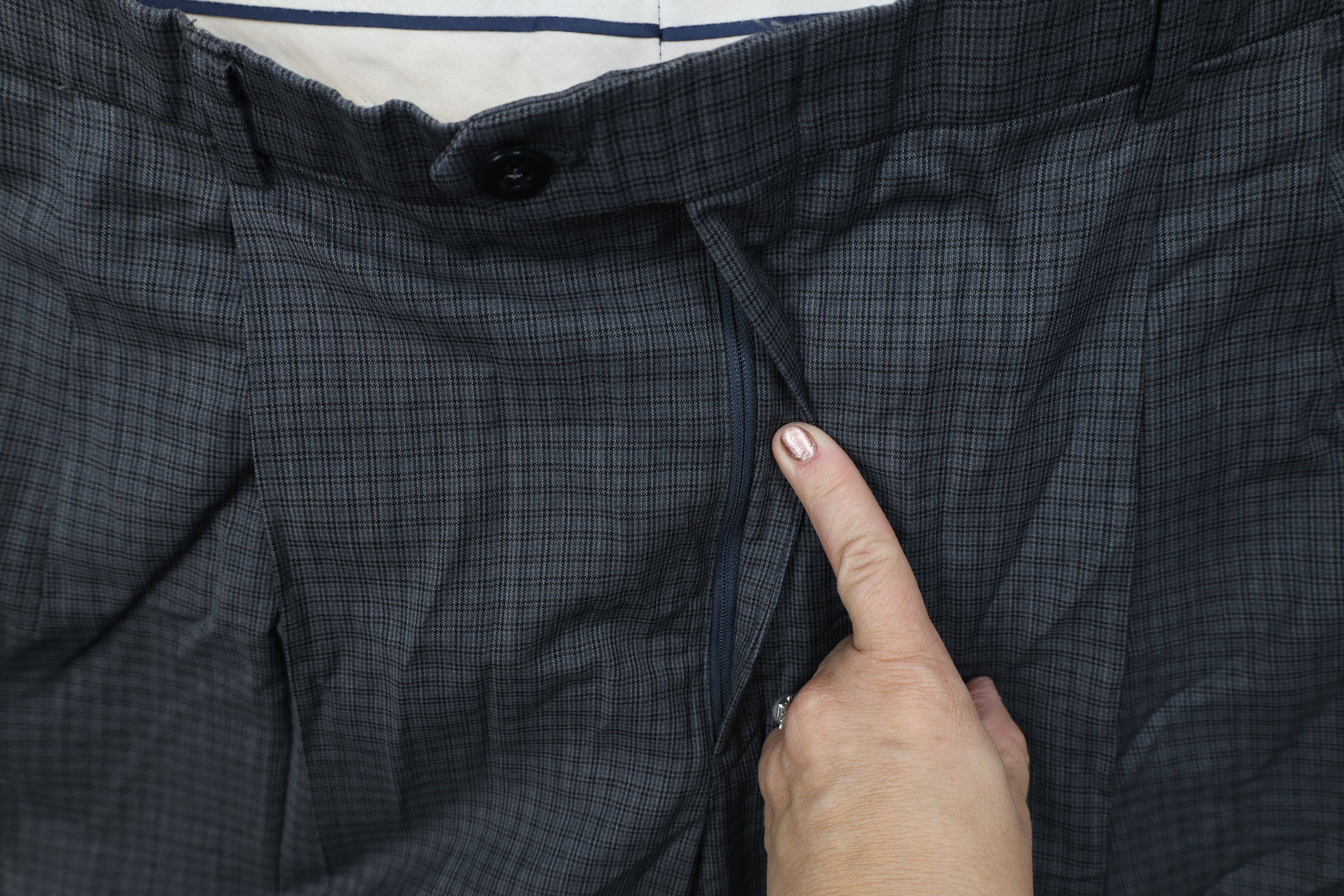 Vintage Vintage 90s Y2K Streetwear Wide Leg Chino Pans Gray Plaid Size US 36 / EU 52 - 6 Thumbnail