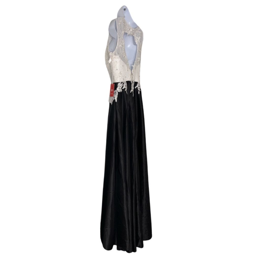 The Unbranded Brand jjs house A-Line Sweep Train Satin Evening Dress Size M / US 6-8 / IT 42-44 - 4 Thumbnail