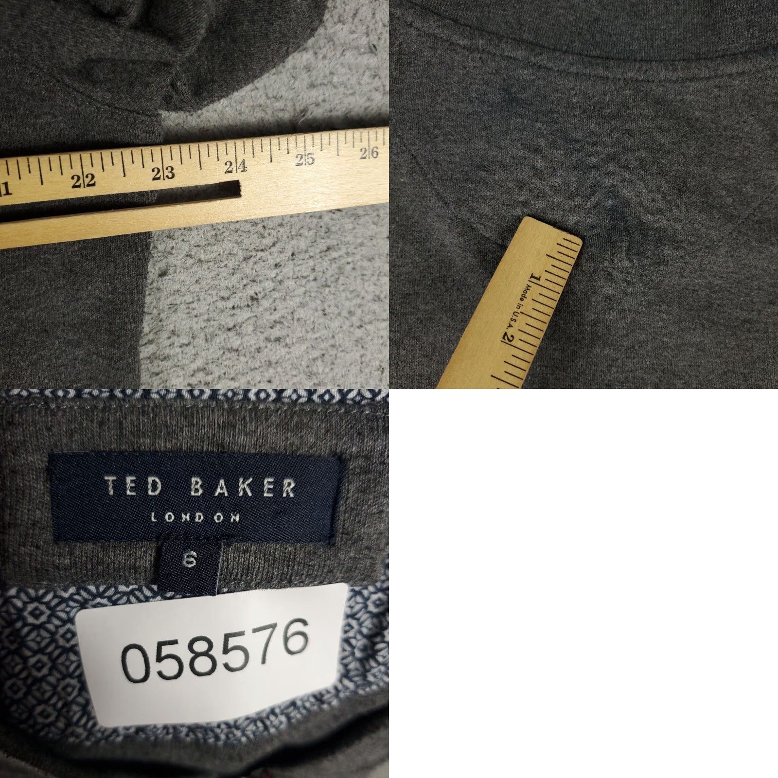 Ted Baker Ted Baker Sweater Mens Gray 1/4 Zip Pullover Long Sleeve Size 6 Size US S / EU 44-46 / 1 - 8 Thumbnail