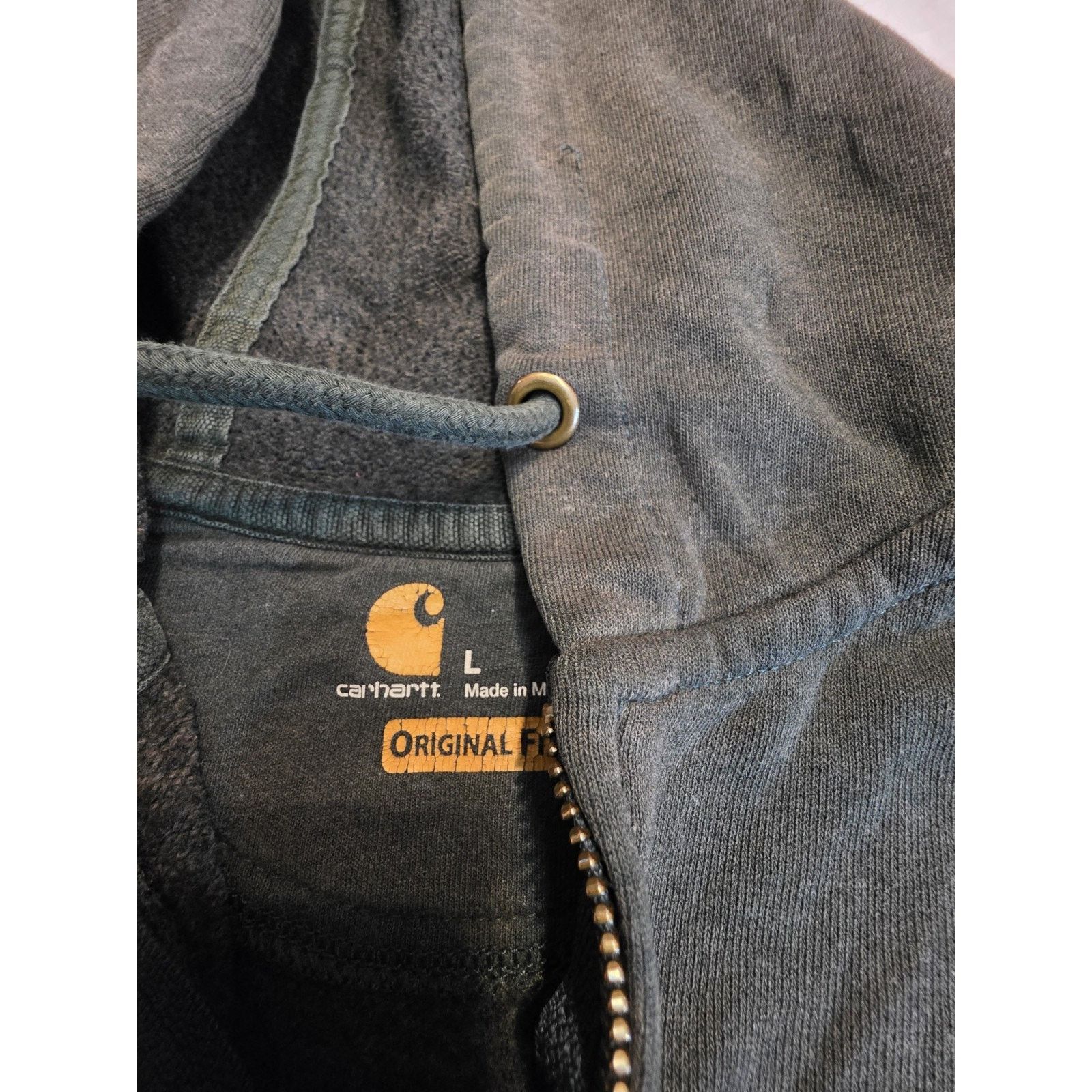 Carhartt Carhartt Men's Gray Sweatshirt with Missing Zipper Pull Size US L / EU 52-54 / 3 - 4 Thumbnail
