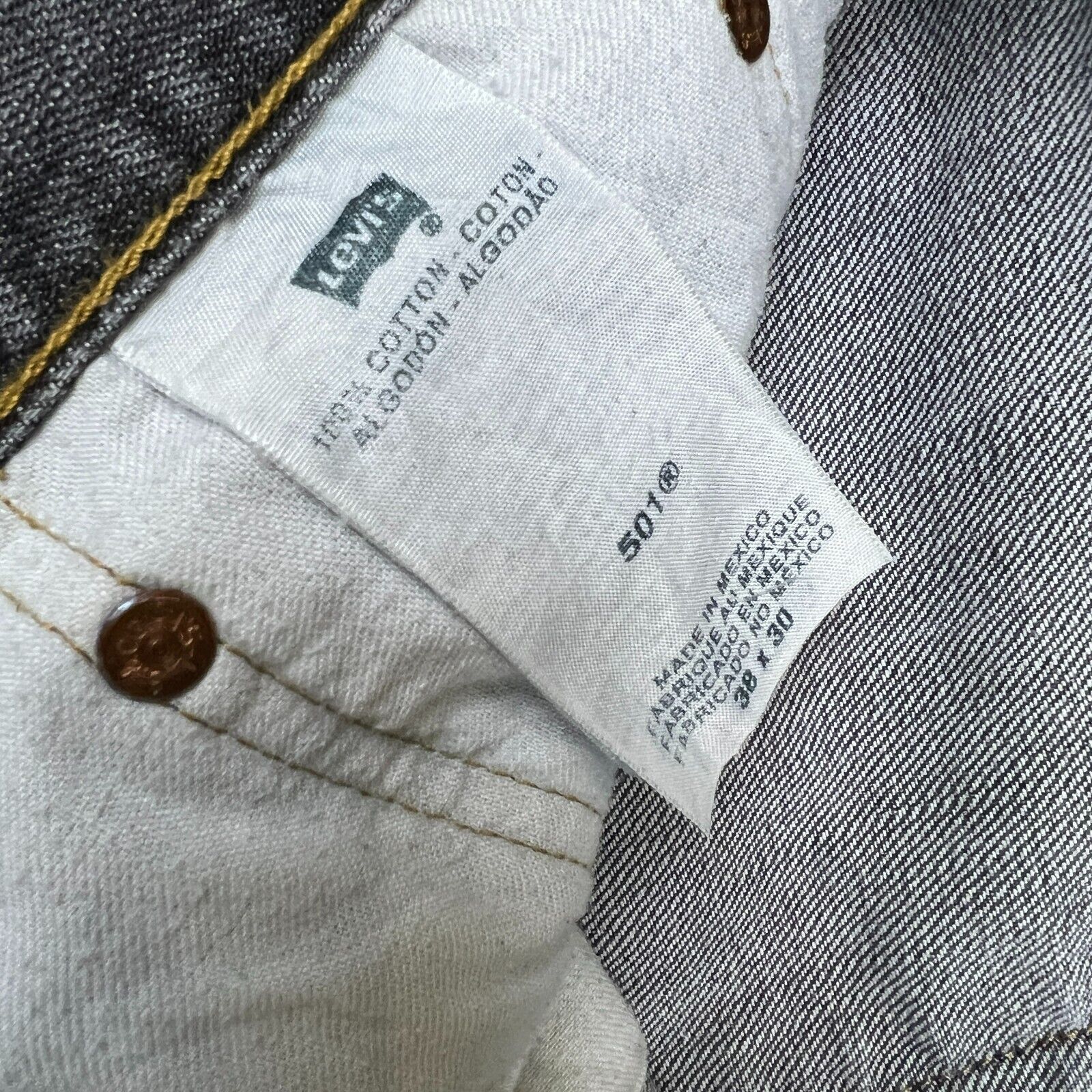 Levi's × Vintage Levi's 501 Jeans 38x30 Original Fit Straight Faded Pants Size US 38 / EU 54 - 9 Thumbnail