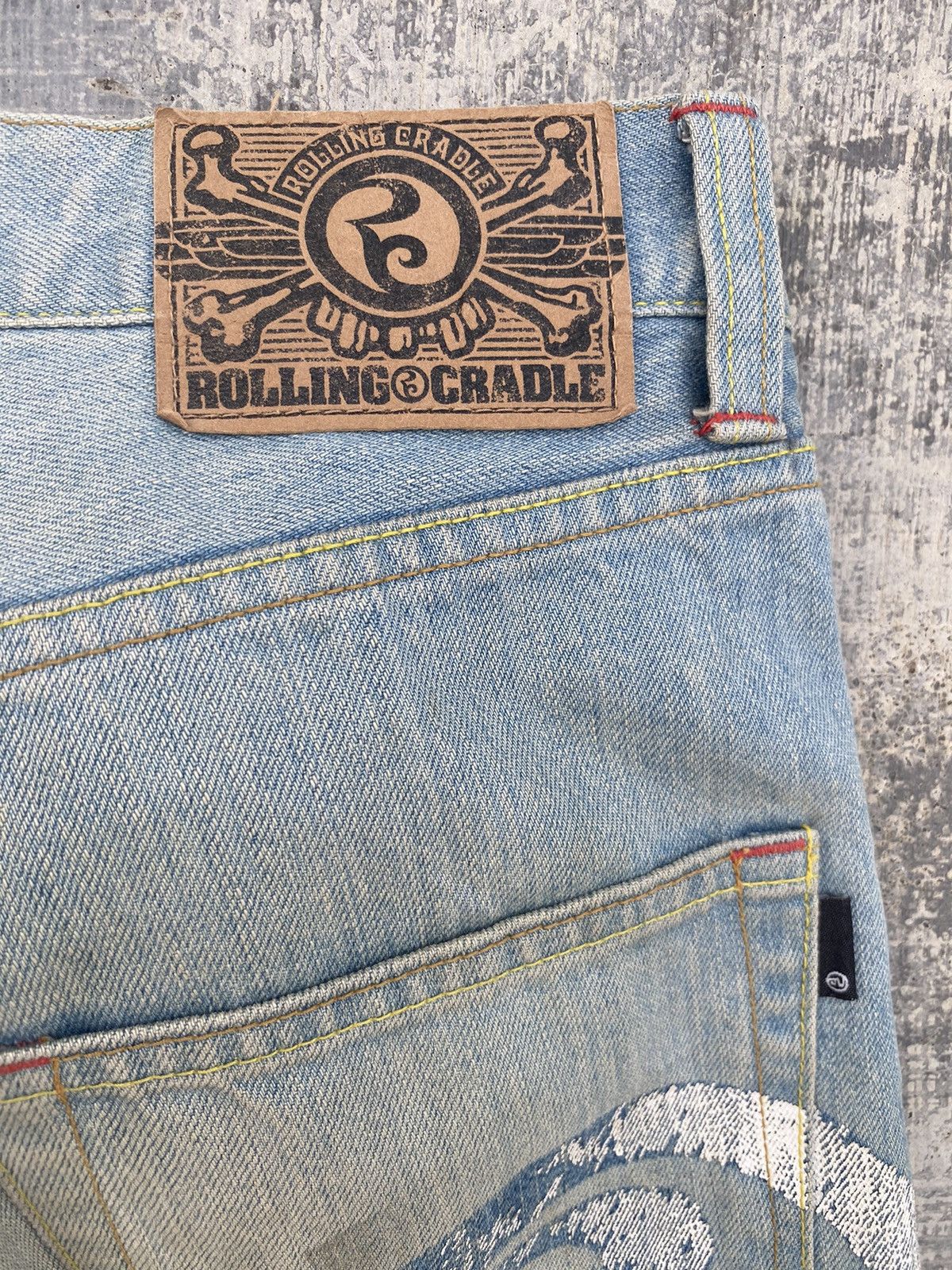 Japanese Brand JAPAN ROLLING CRADLE DISTRESSED PUNK MUD TORNADO Size US 28 / EU 44 - 12 Thumbnail