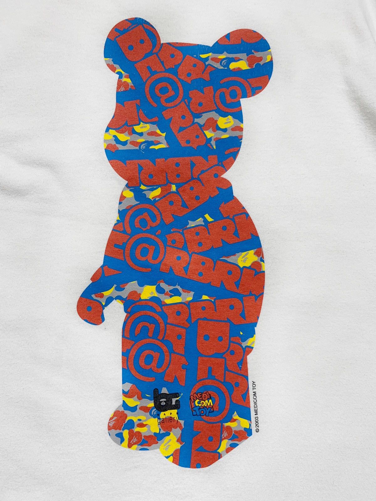 Bape × Medicom Toy Vintage 2003 Bape x Bearbrick Medicom Toy Kubrick T Shirt Size US M / EU 48-50 / 2 - 3 Thumbnail
