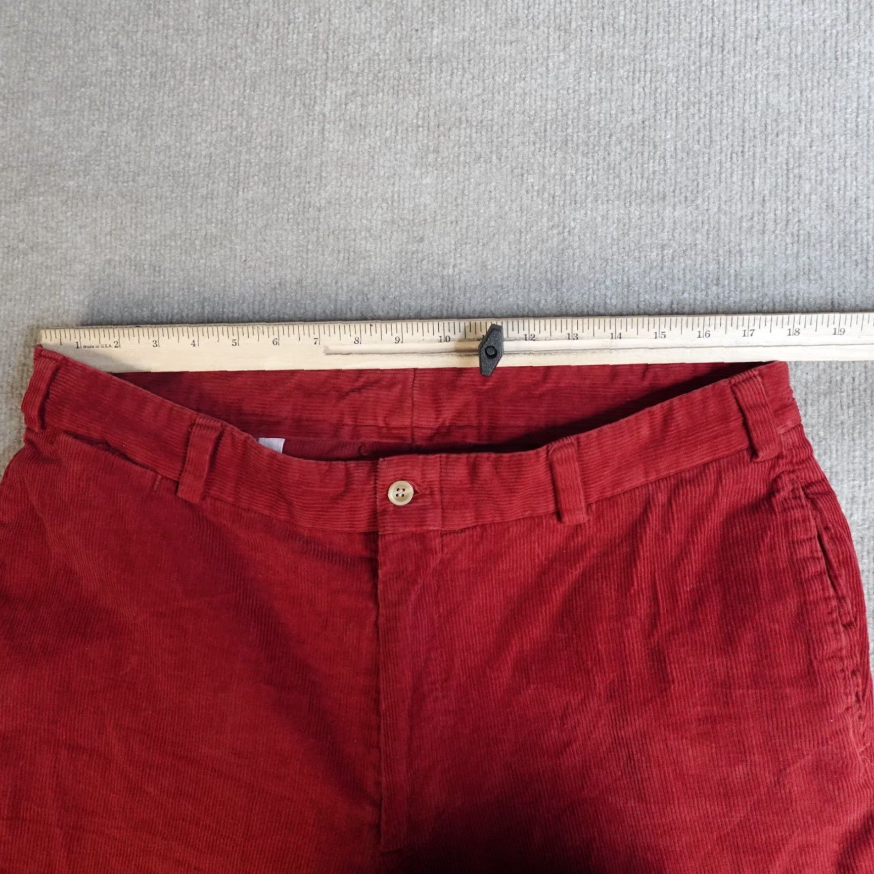 Bills Khakis Bills Khakis Pants Mens 38 x 30 Khakis Flat Front Corduroy Red Regular 30 Inseam Cuffed Pockets Solid Classic Preppy Mens Size US 38 / EU 54 - 7 Thumbnail