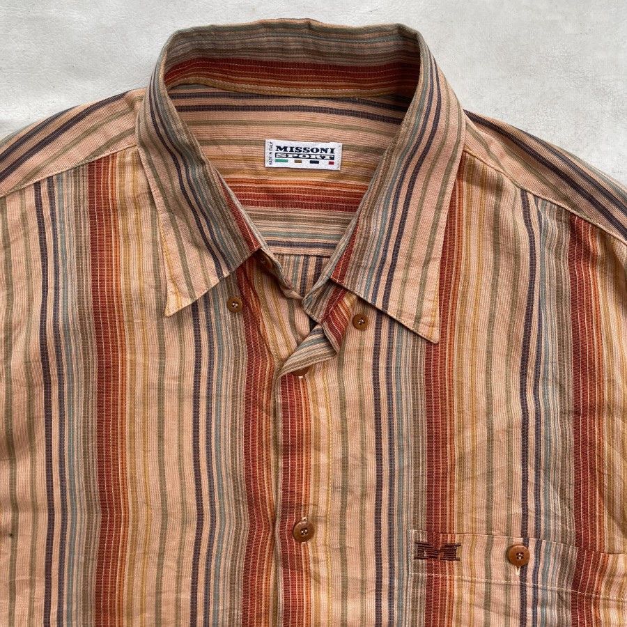 Missoni vintage 90s missoni sport jacquard stripes casual shirt Size US L / EU 52-54 / 3 - 2 Thumbnail