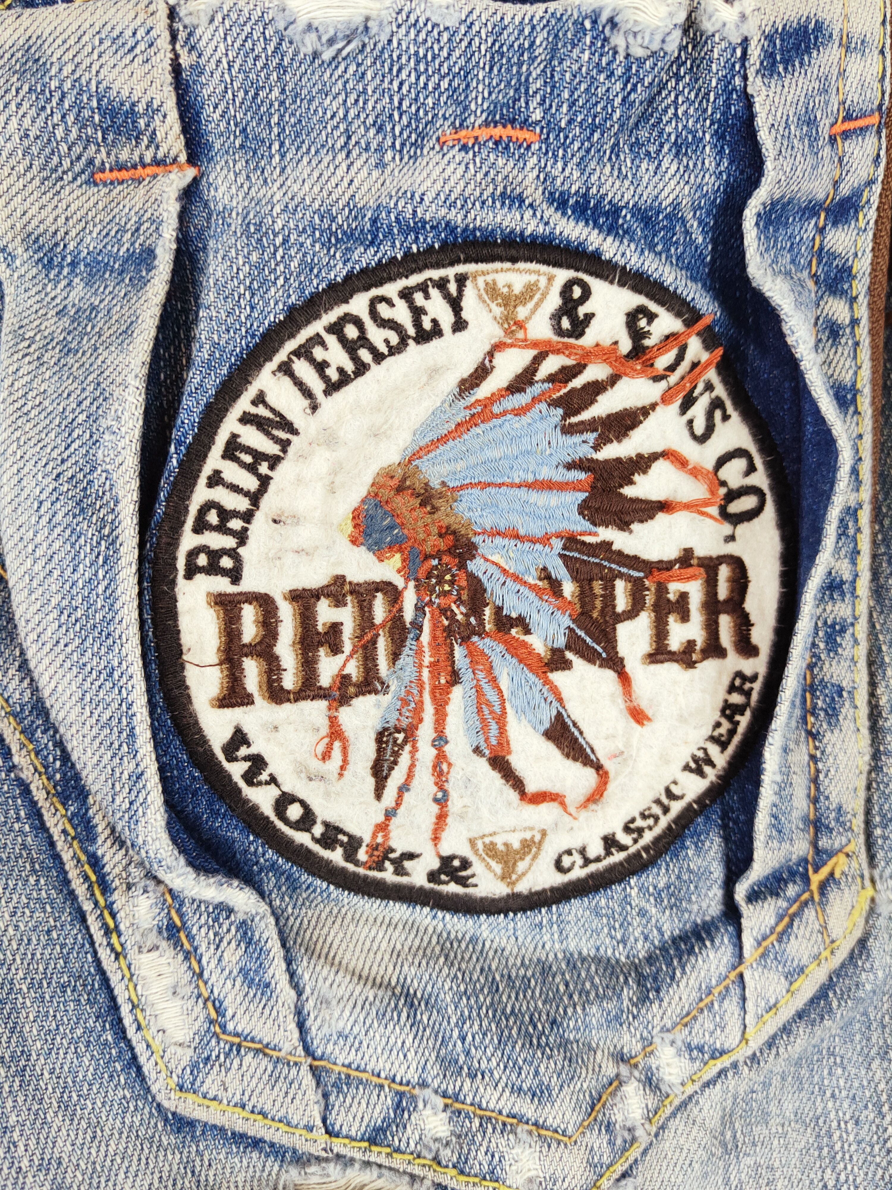 Japanese Brand Redpepper Blue Distressed Ripped Jeans #S2698 Size 31" - 13 Thumbnail