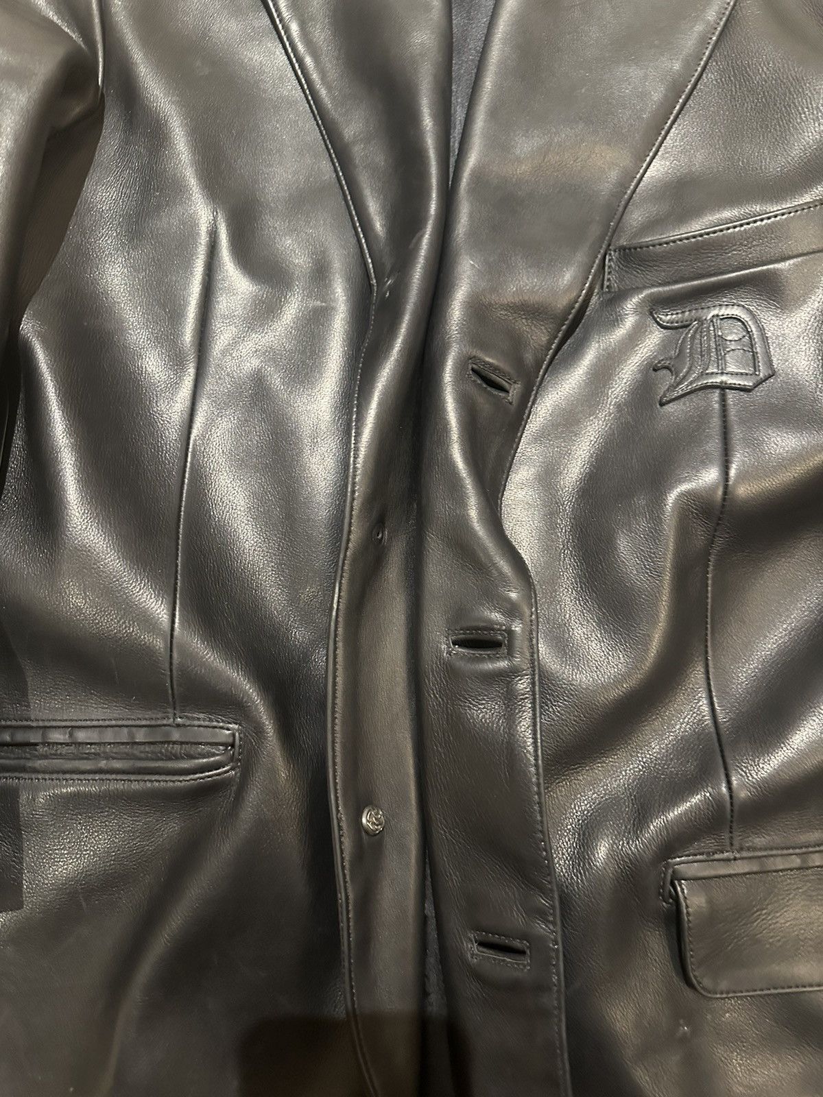 Chrome Hearts 3XL XXXL CHROME HEARTS 1 of 1 LEATHER PATCH JACKET BLAZER ! Size US XXL / EU 58 / 5 - 19 Thumbnail