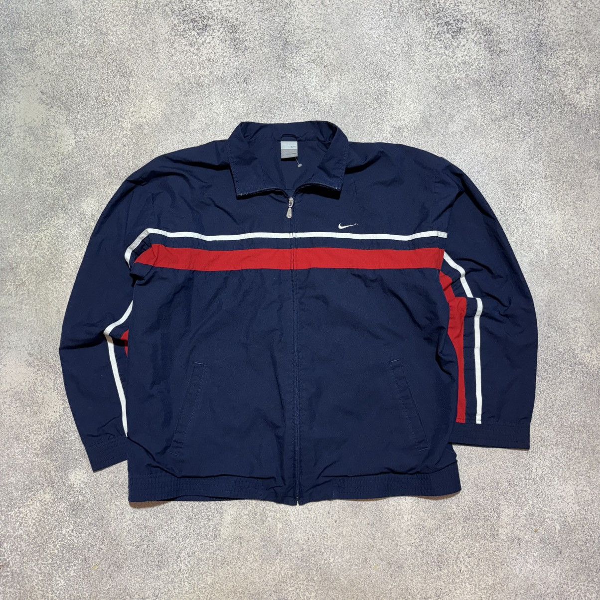 Nike × Vintage Vintage Nike Jacket Zip Up Navy Blue Mens XL Size US XL / EU 56 / 4 - 1 Thumbnail