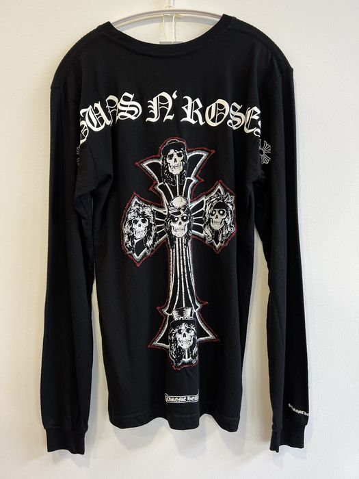 Chrome Hearts Chrome Hearts x Guns N Roses Pocket Long Sleeve T-shirt ...