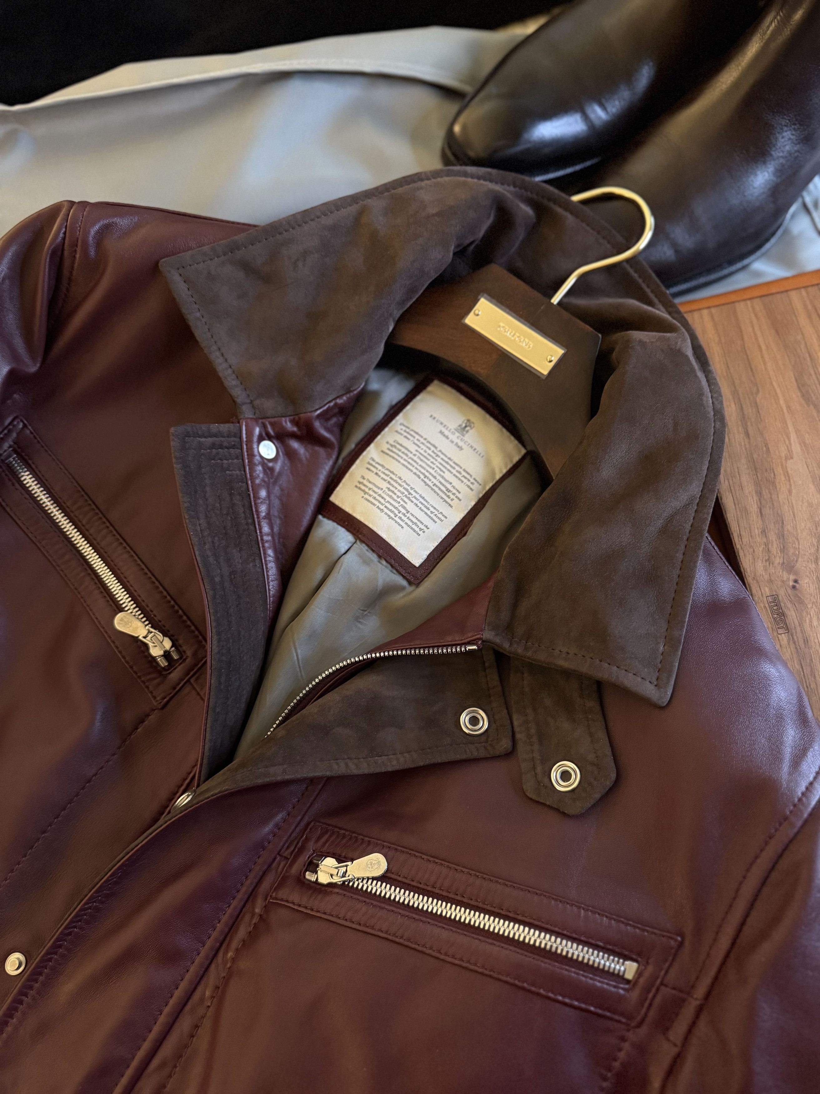 Brunello Cucinelli A Menswear Grail, Rare $13,500 Nappa Leather Jacket Size US XL / EU 56 / 4 - 17 Thumbnail