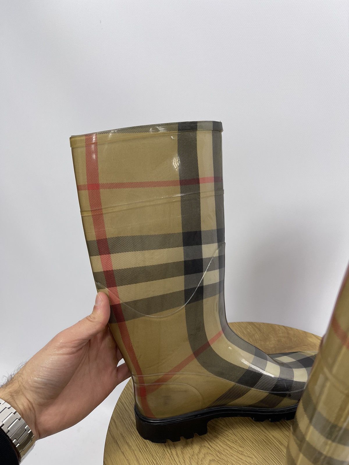 Burberry Burberry Womens Rain Boots Size 37 Nova Haymarket Vintage Size US 7 / IT 37 - 5 Thumbnail