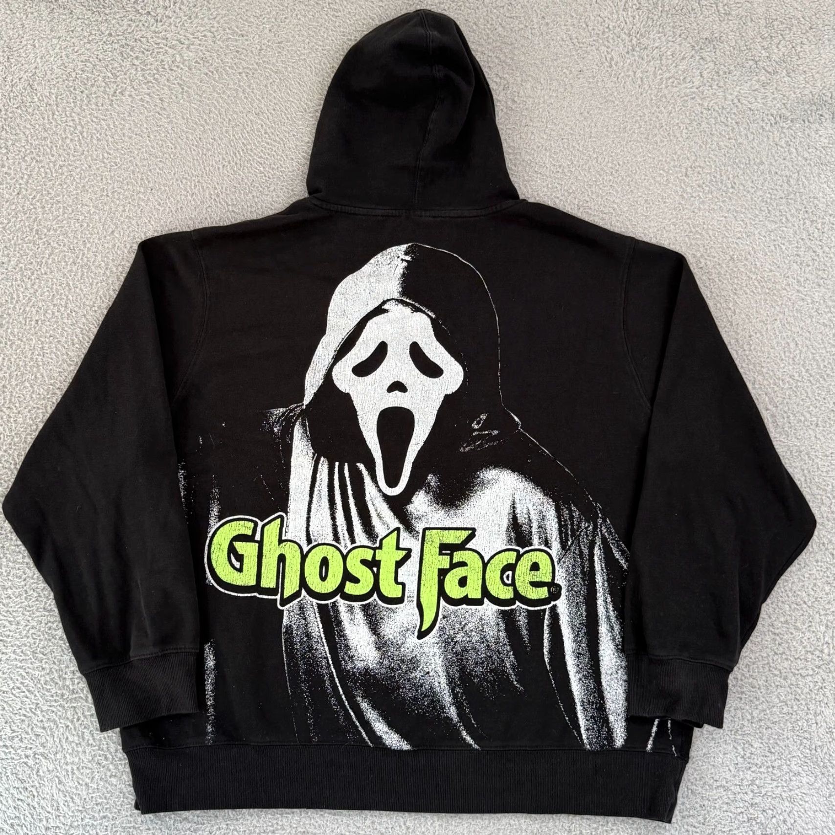 Vintage Scream Ghost Face Sweatshirt Mens 3XL Black Hoodie Graphic Long Sleeve Movie Size US XXL / EU 58 / 5 - 2 Thumbnail